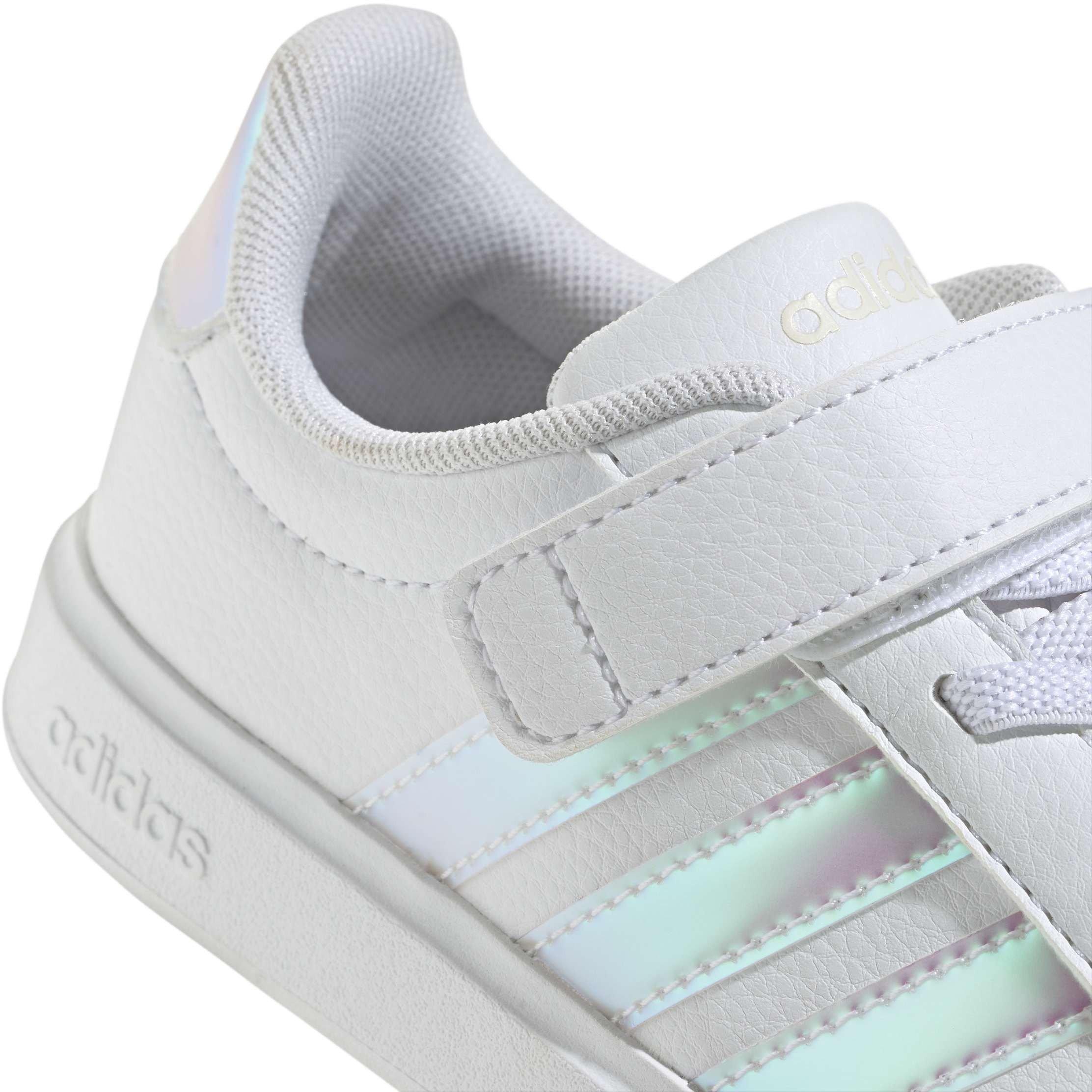White/Irides - adidas - Kids' Low-Top Trainers - 8