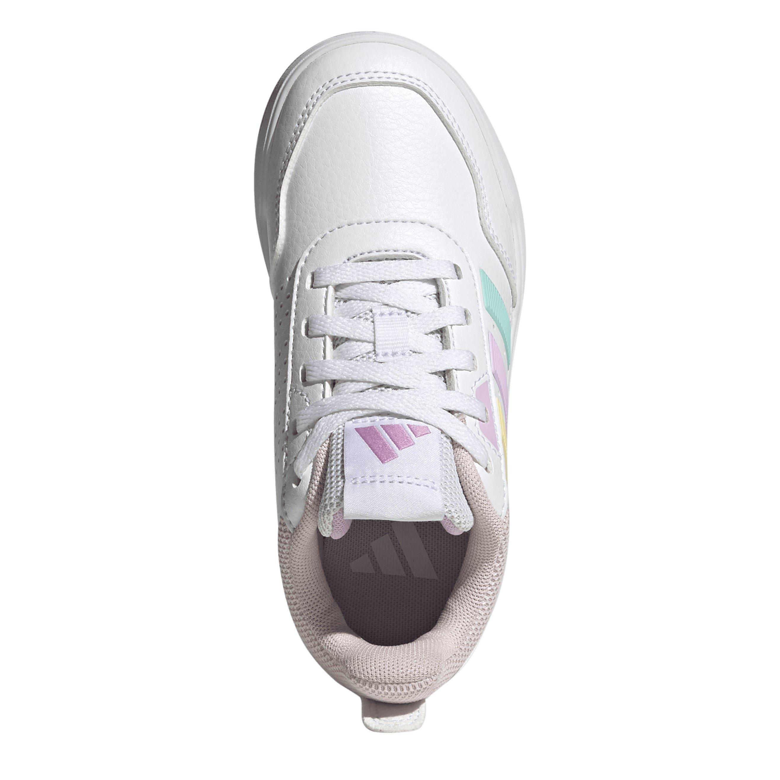 Wht/Lilac/Aqua - adidas - Kids' Low-Top Trainers - 5