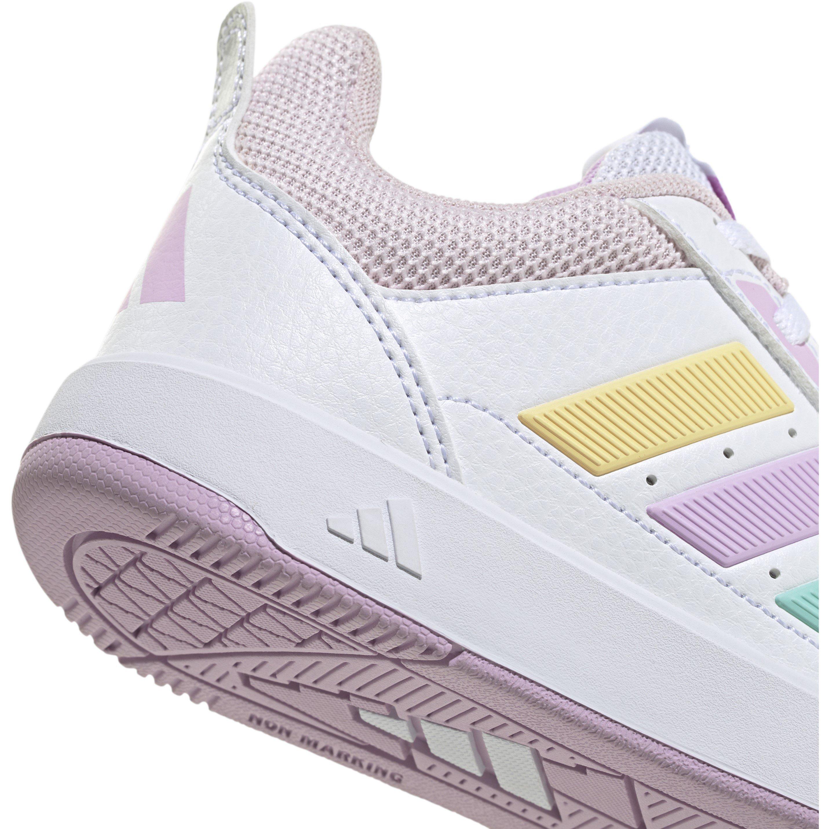 Wht/Lilac/Aqua - adidas - Kids' Low-Top Trainers - 7