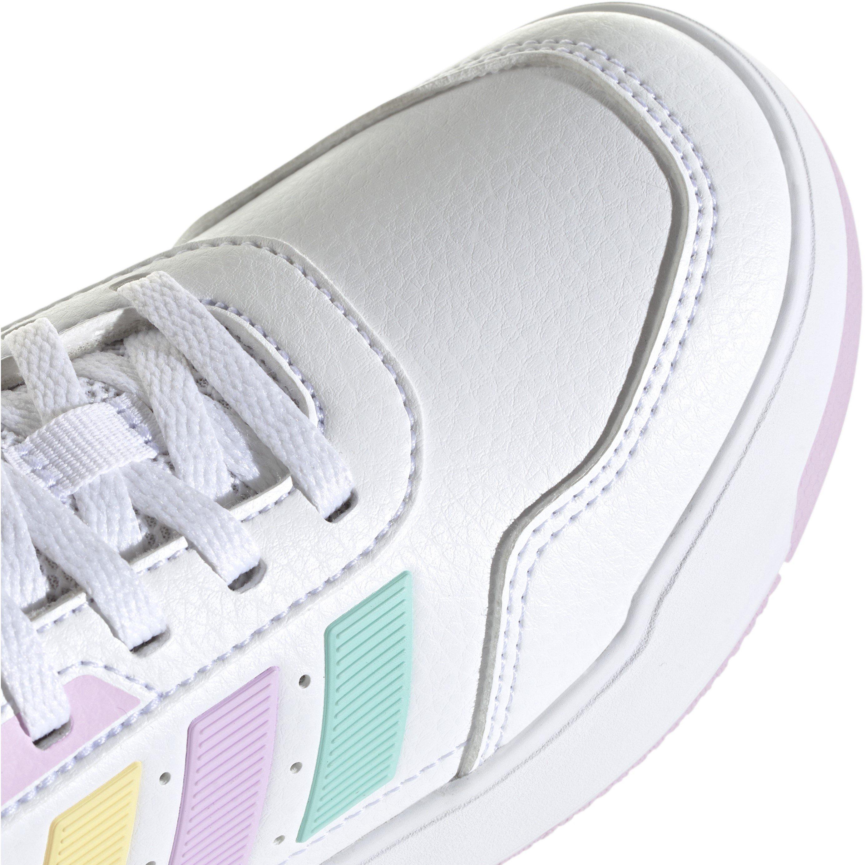 Wht/Lilac/Aqua - adidas - Kids' Low-Top Trainers - 8