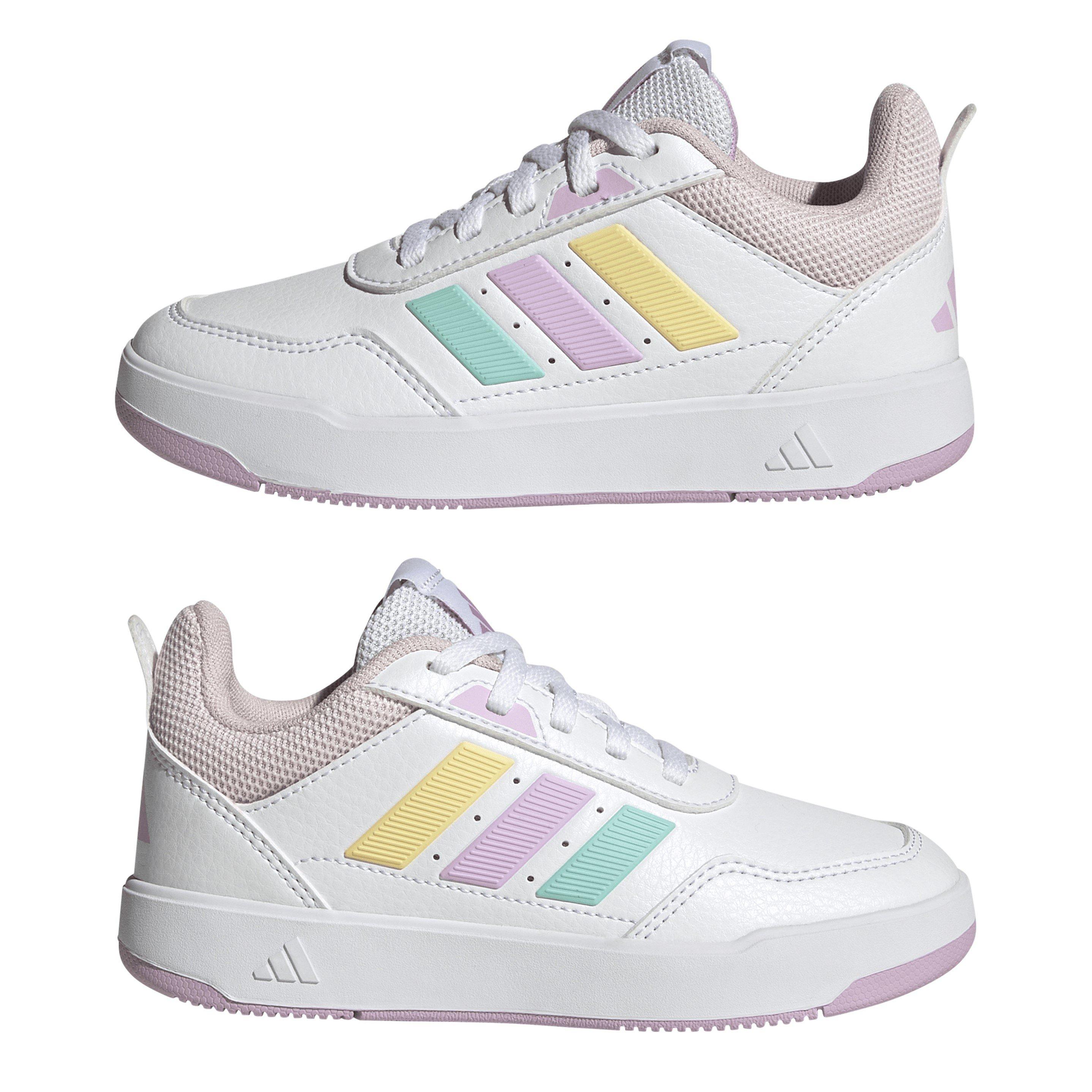 Wht/Lilac/Aqua - adidas - Kids' Low-Top Trainers - 9