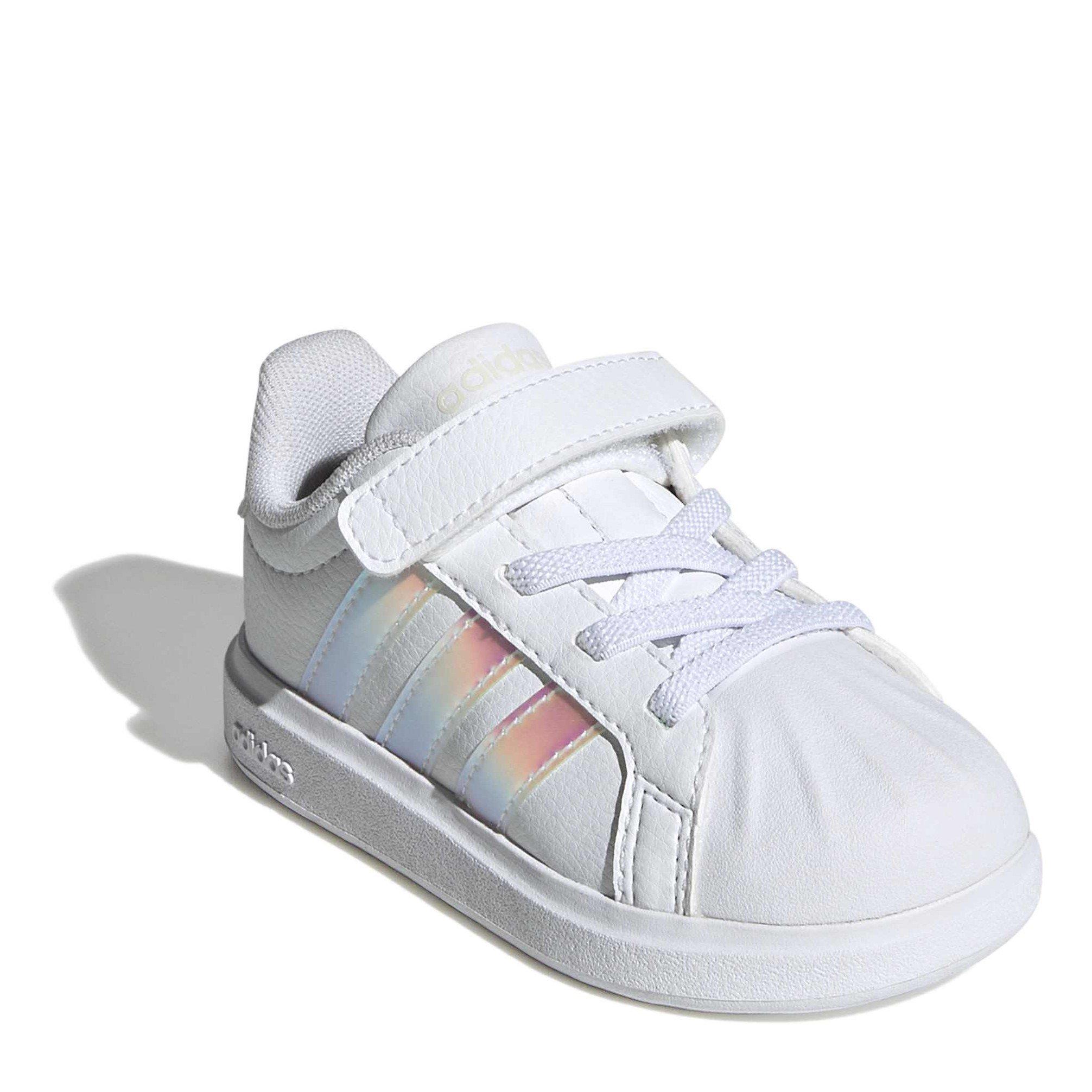 Wht/Iridescent - adidas - Kids' Low-Top Trainers - 3
