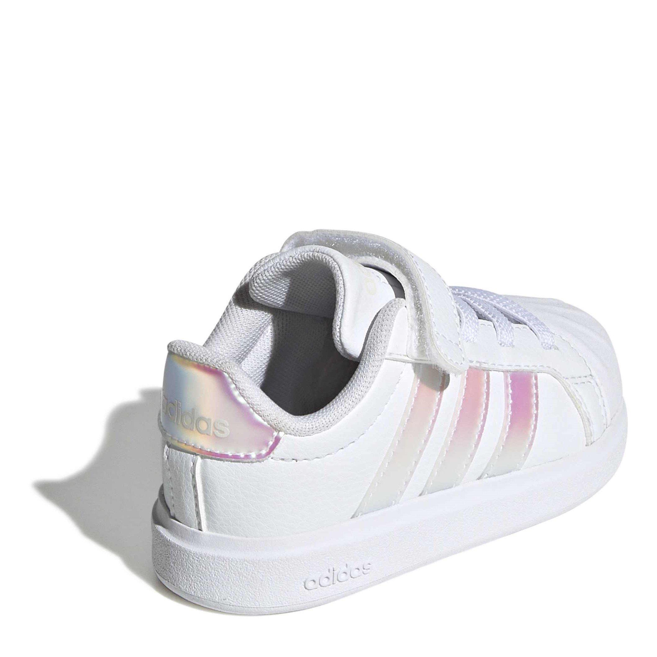 Wht/Iridescent - adidas - Kids' Low-Top Trainers - 4