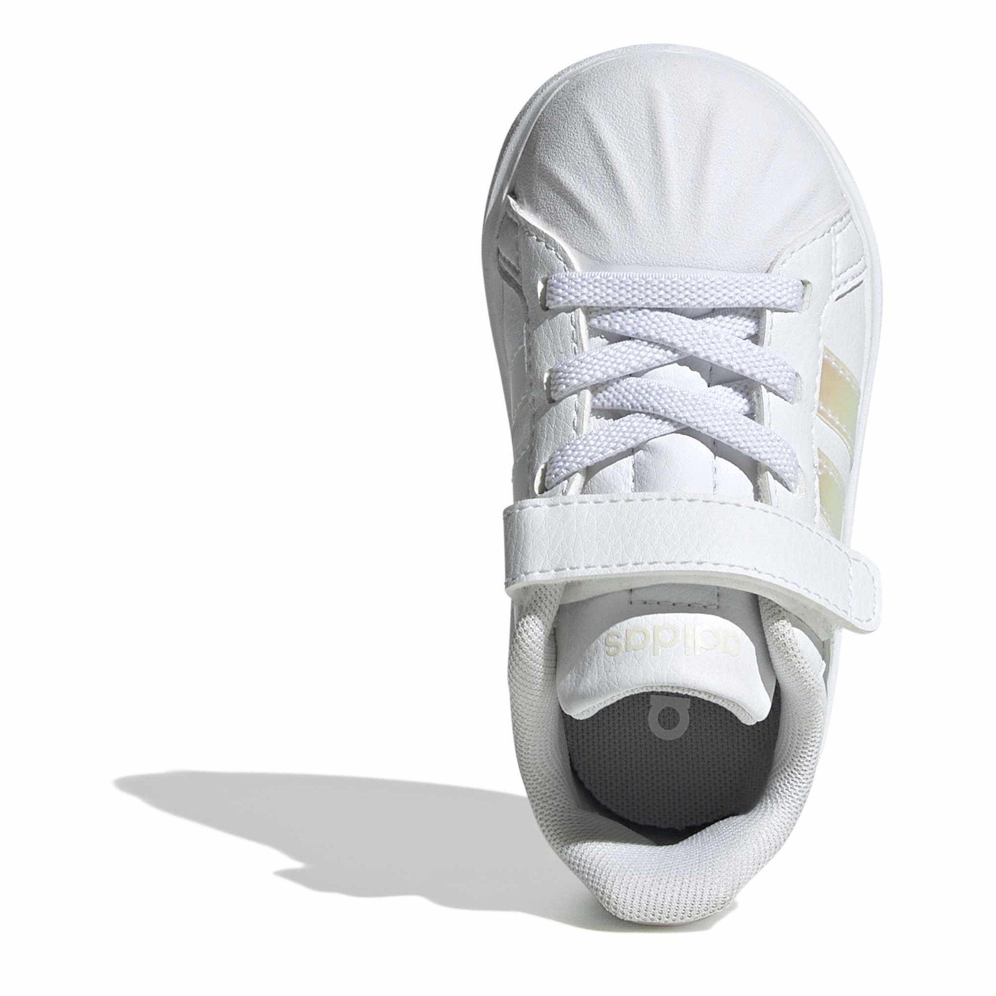 Wht/Iridescent - adidas - Kids' Low-Top Trainers - 5