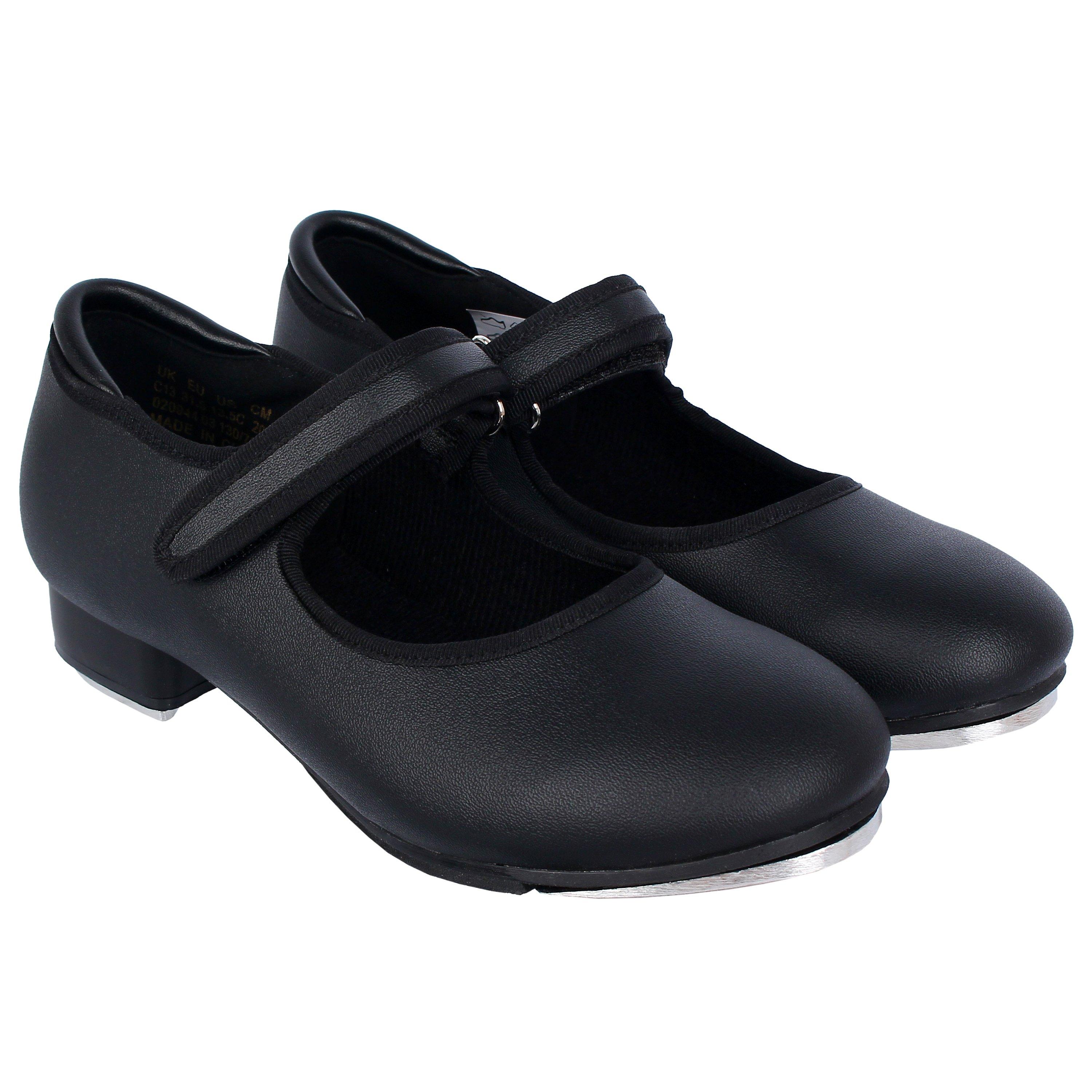 Noir - Slazenger - PU Velcro Childrens Tap Shoe - 5