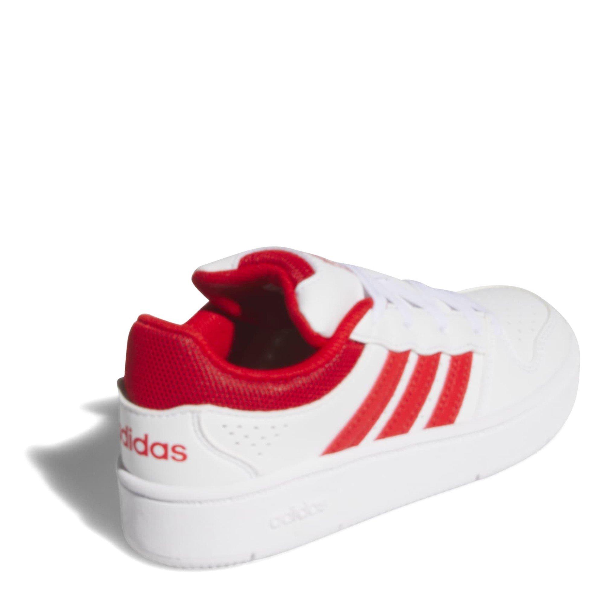 White/Red - adidas - Kids' Basketball Trainers - 4