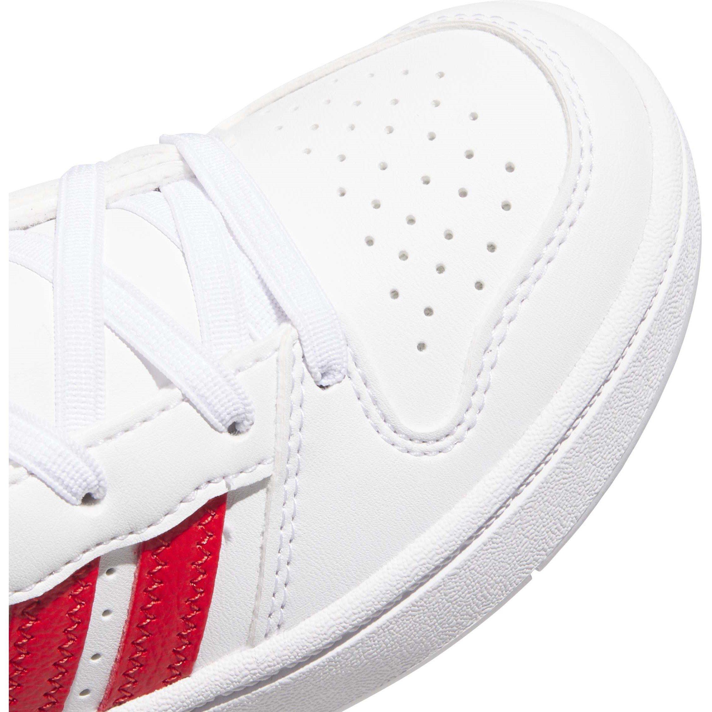  White/Red - adidas - Kids' Basketball Trainers - 7