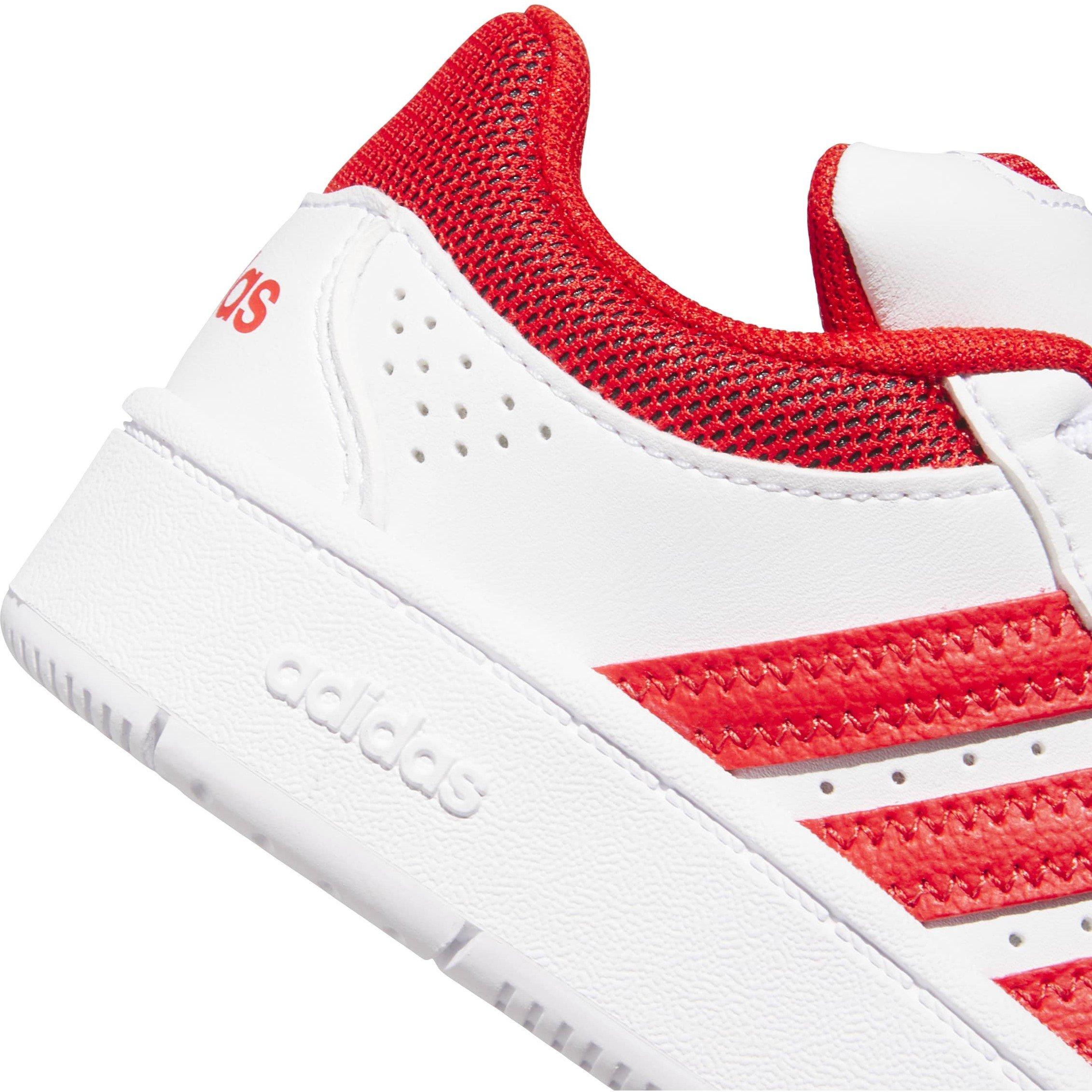  White/Red - adidas - Kids' Basketball Trainers - 8