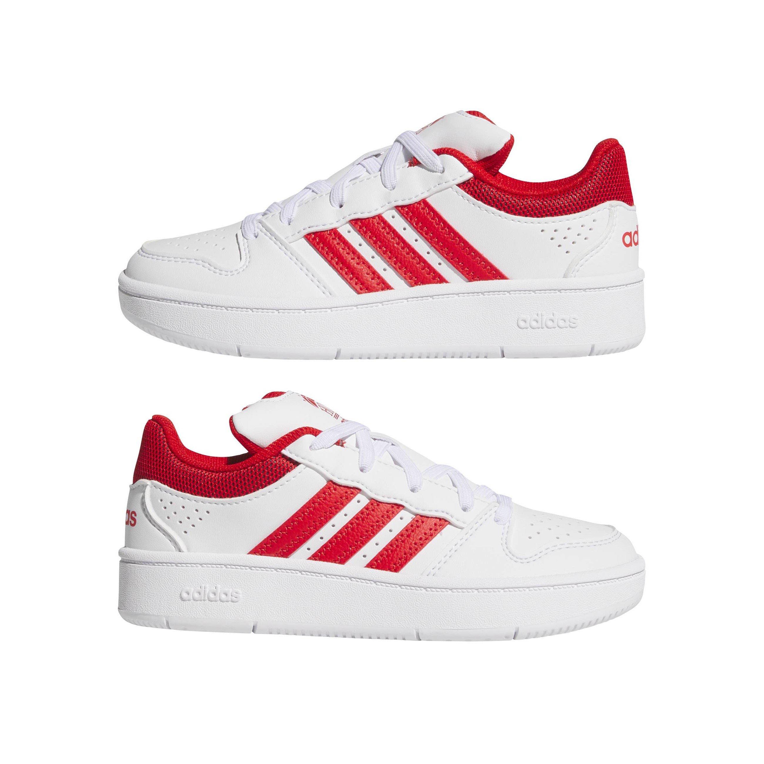  White/Red - adidas - Kids' Basketball Trainers - 9