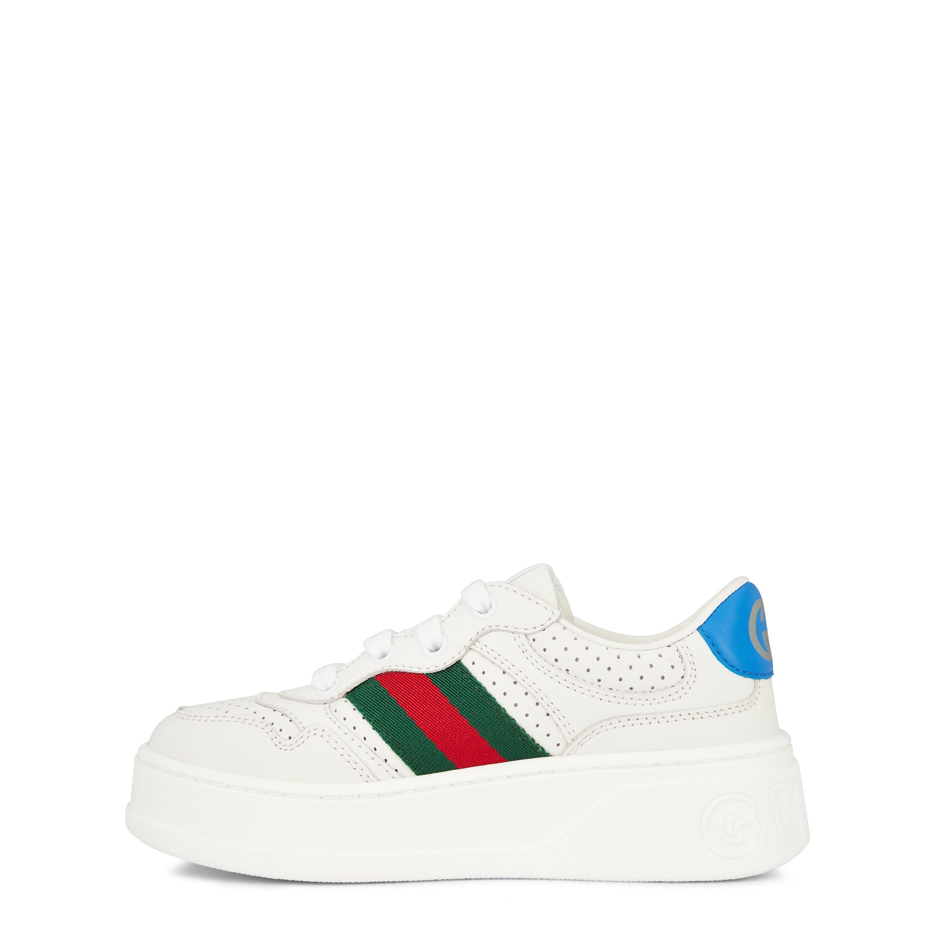White 9060 - Gucci - Leather Webbed Trainers Juniors - 2