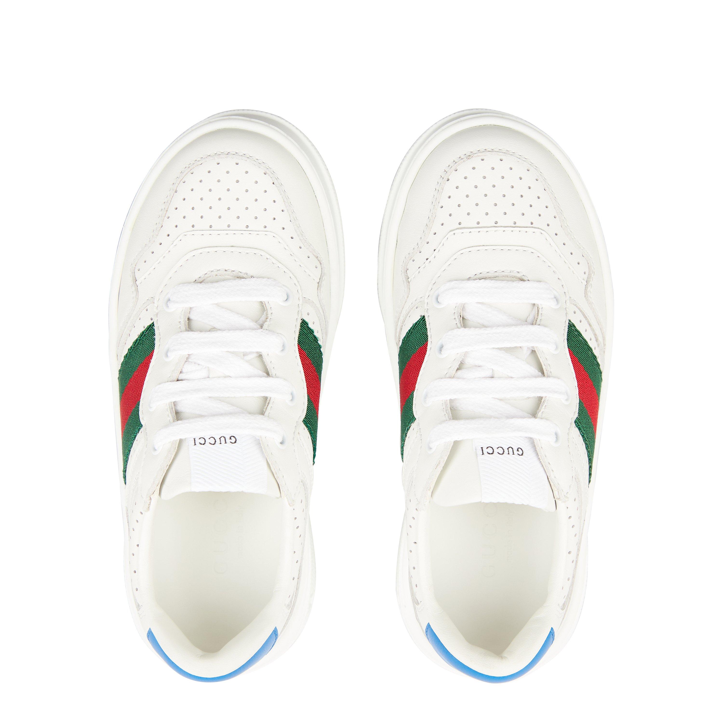 White 9060 - Gucci - Leather Webbed Trainers Juniors - 4