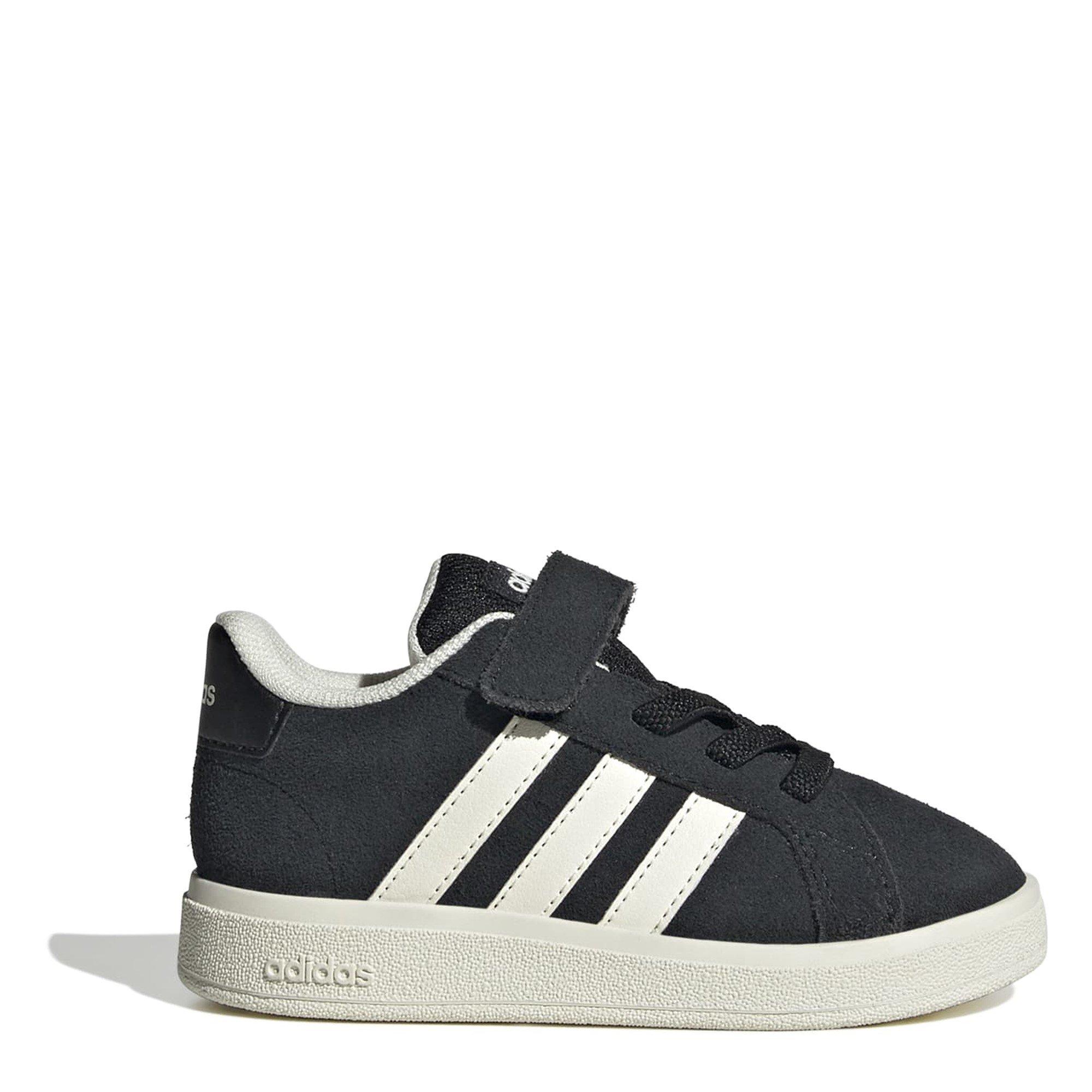 Black/Off White - adidas - Kids' Low-Top Trainers - 1