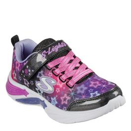 Skechers Skechers Lighted Gore & Strap Sneaker W Star Light Up Trainers Girls