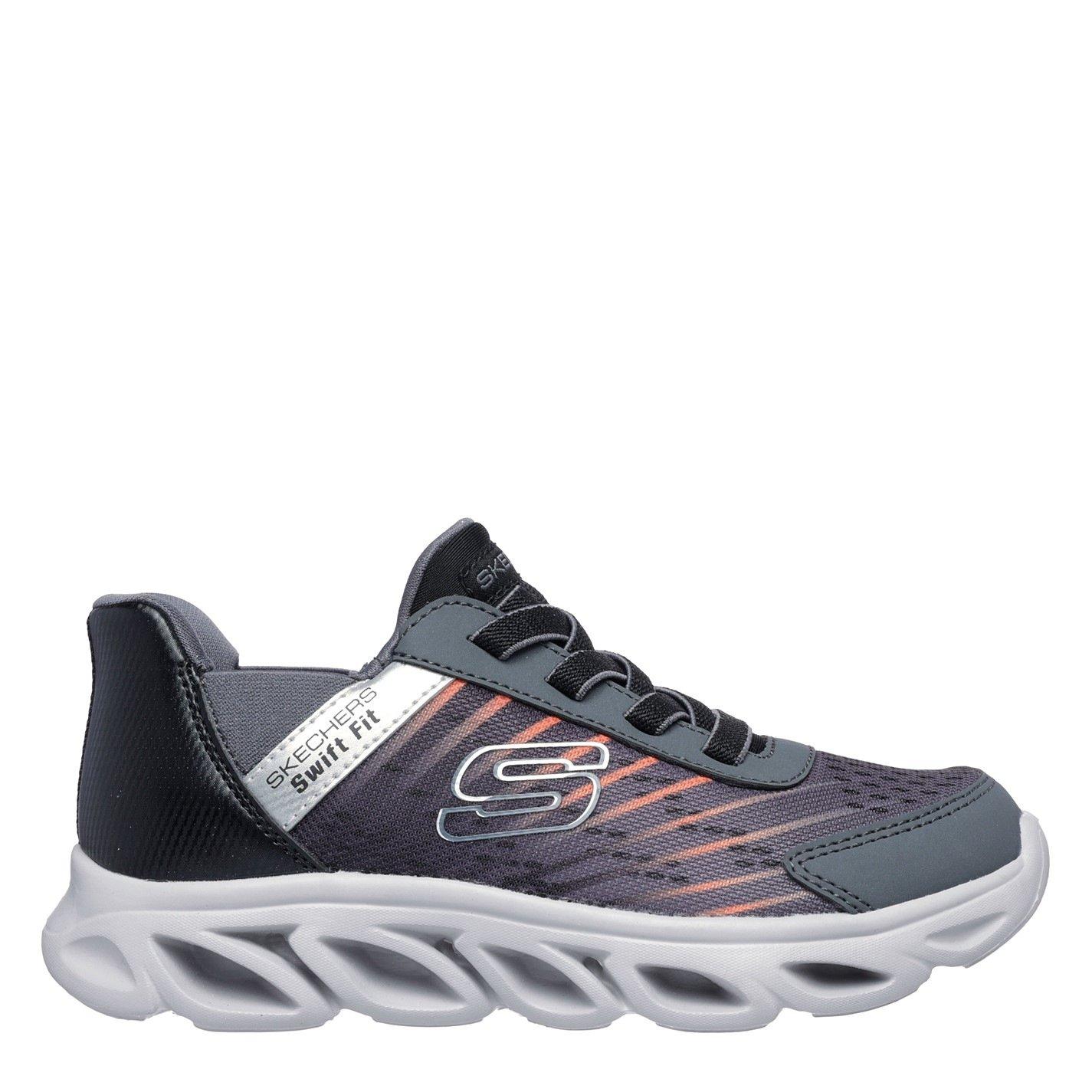 Skechers  Kids Flex Glide Slip On Runners - Black/Charcoal - C10 (27.5)