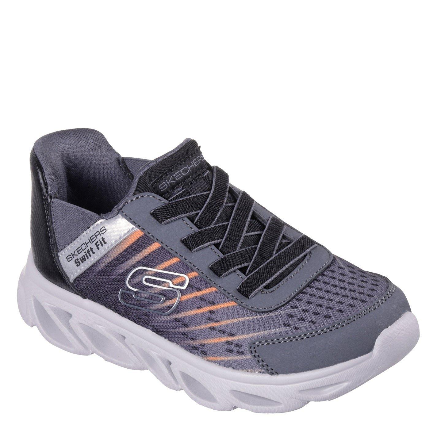 Black/Charcoal - Skechers - Unisex Kids Flex Glide Slip On Runners - 2