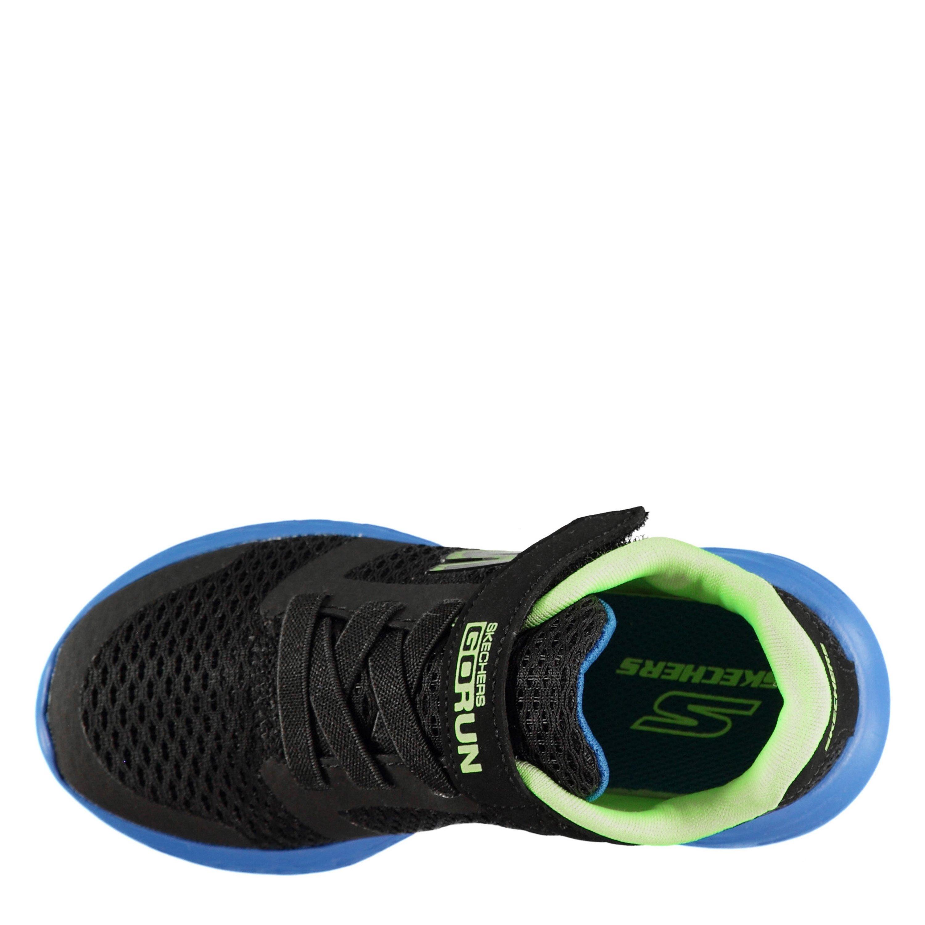 Blk/Blue/Lime - Skechers - GoRun 600 Infant Trainers - 3