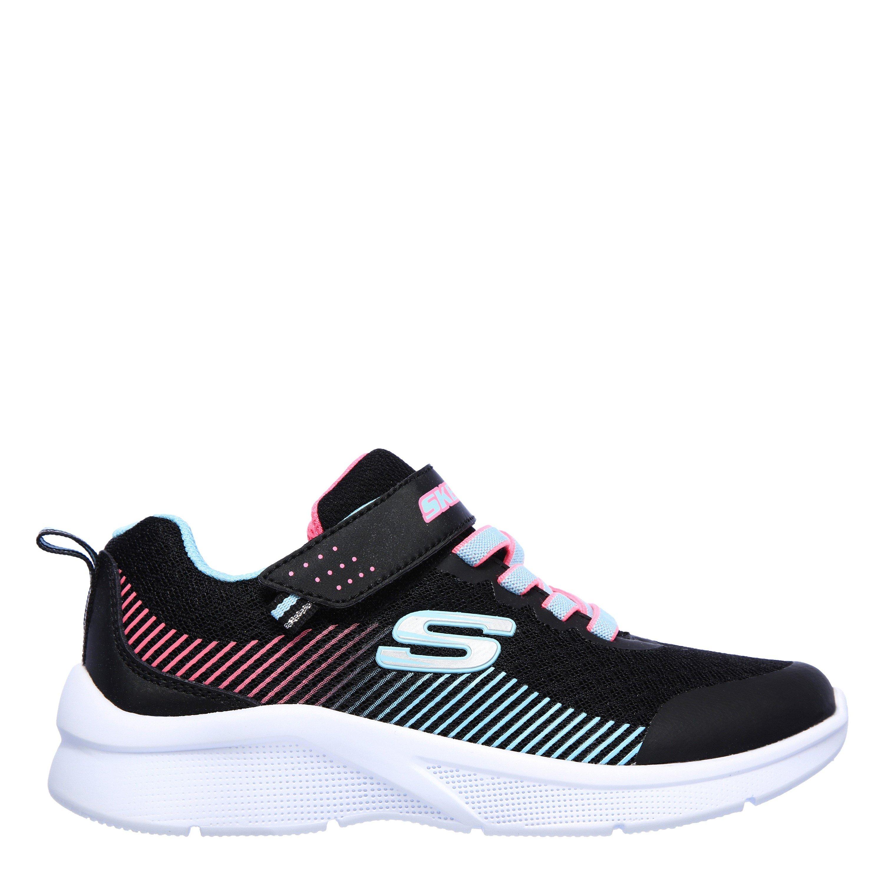 Skechers Girls Microspec Runners Child - Black/Aqua - C13 (32)