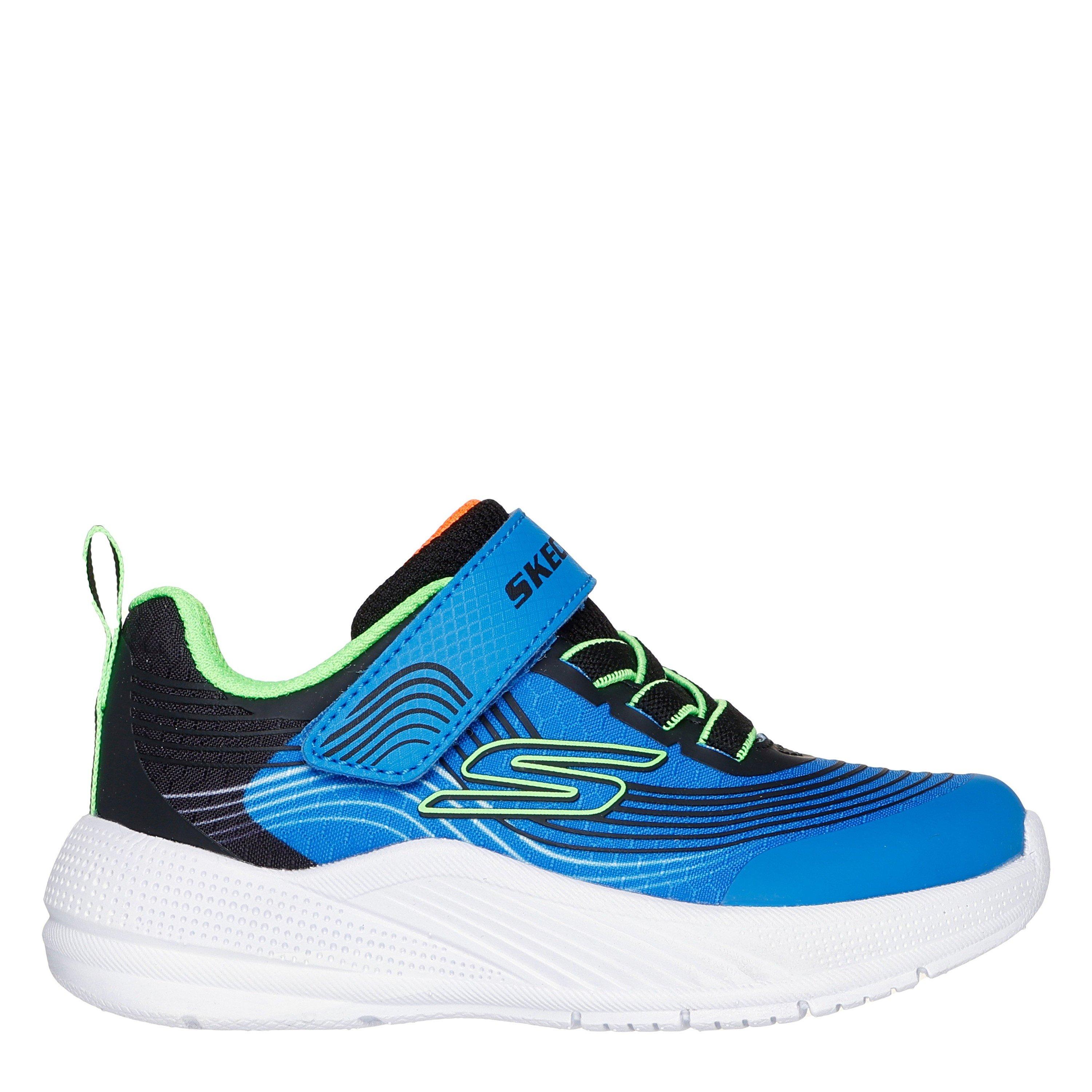 Skechers  Kids' Lightweight Gore And Strap Runners - Black/Blue - C7 (24)