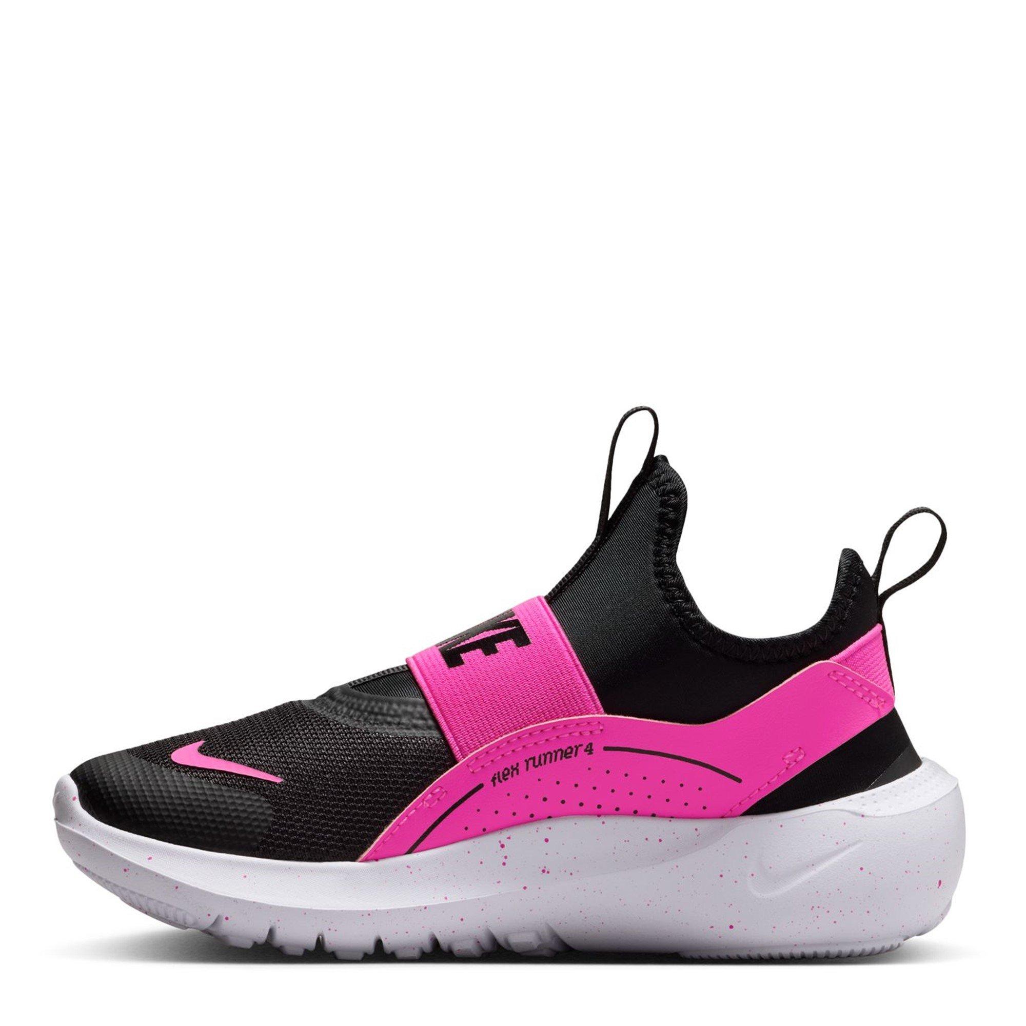 Black/Pink - Nike - Flex Runner 4 Slip On Sneakers Childrens - 2