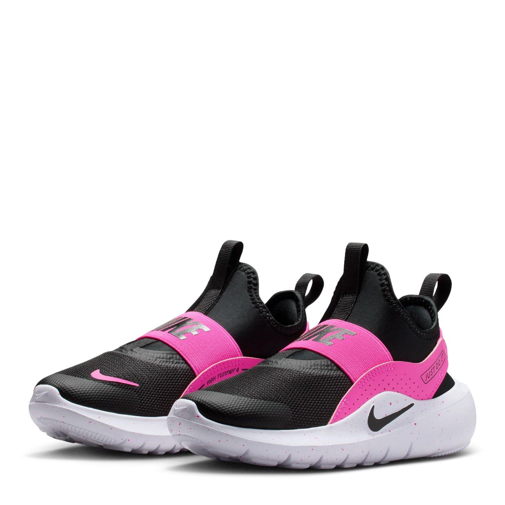 Black/Pink - Nike - Flex Runner 4 Slip On Sneakers Childrens - 3