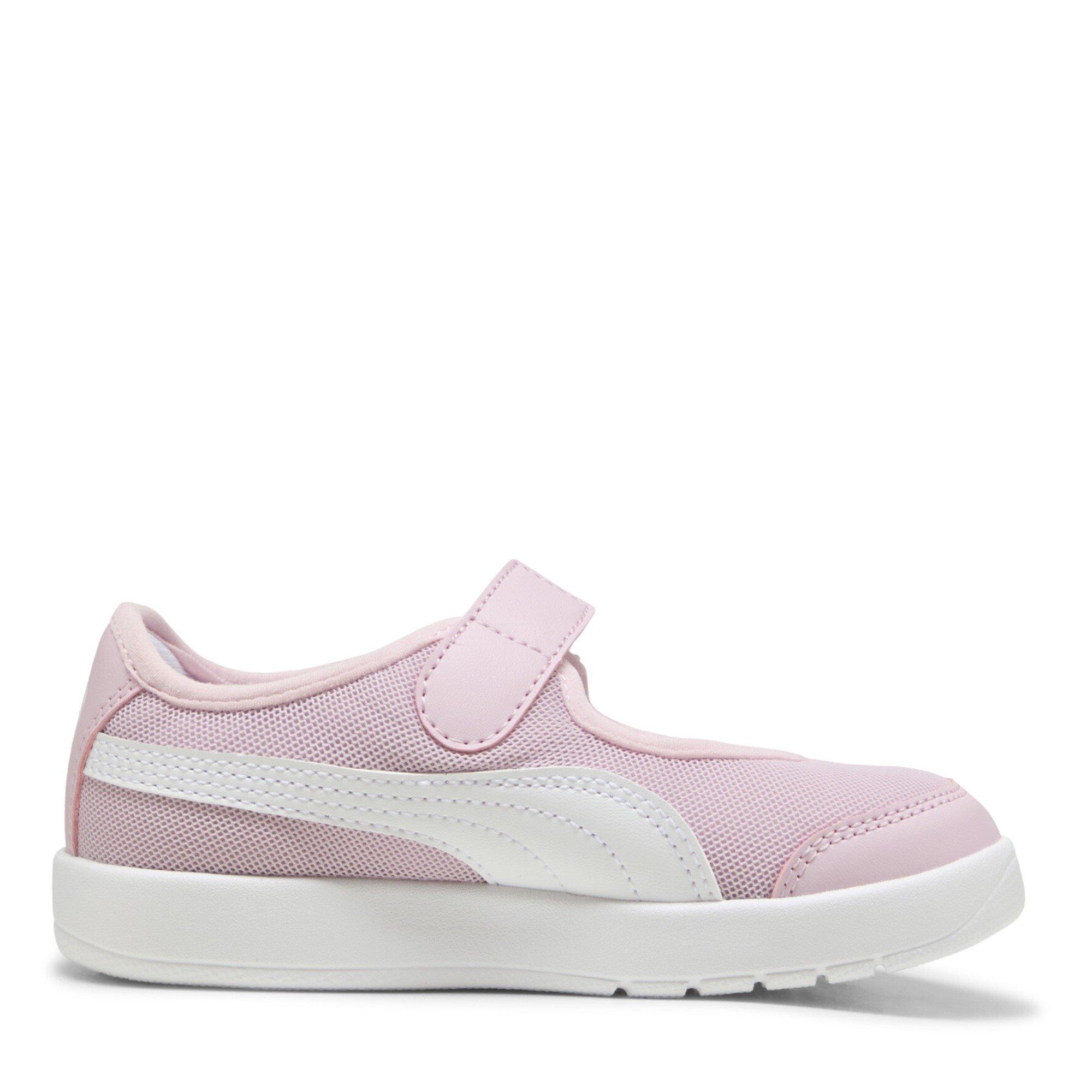 Rose Mauve-Wht - Puma - Courtflex v3 Childrens Shoes - 4