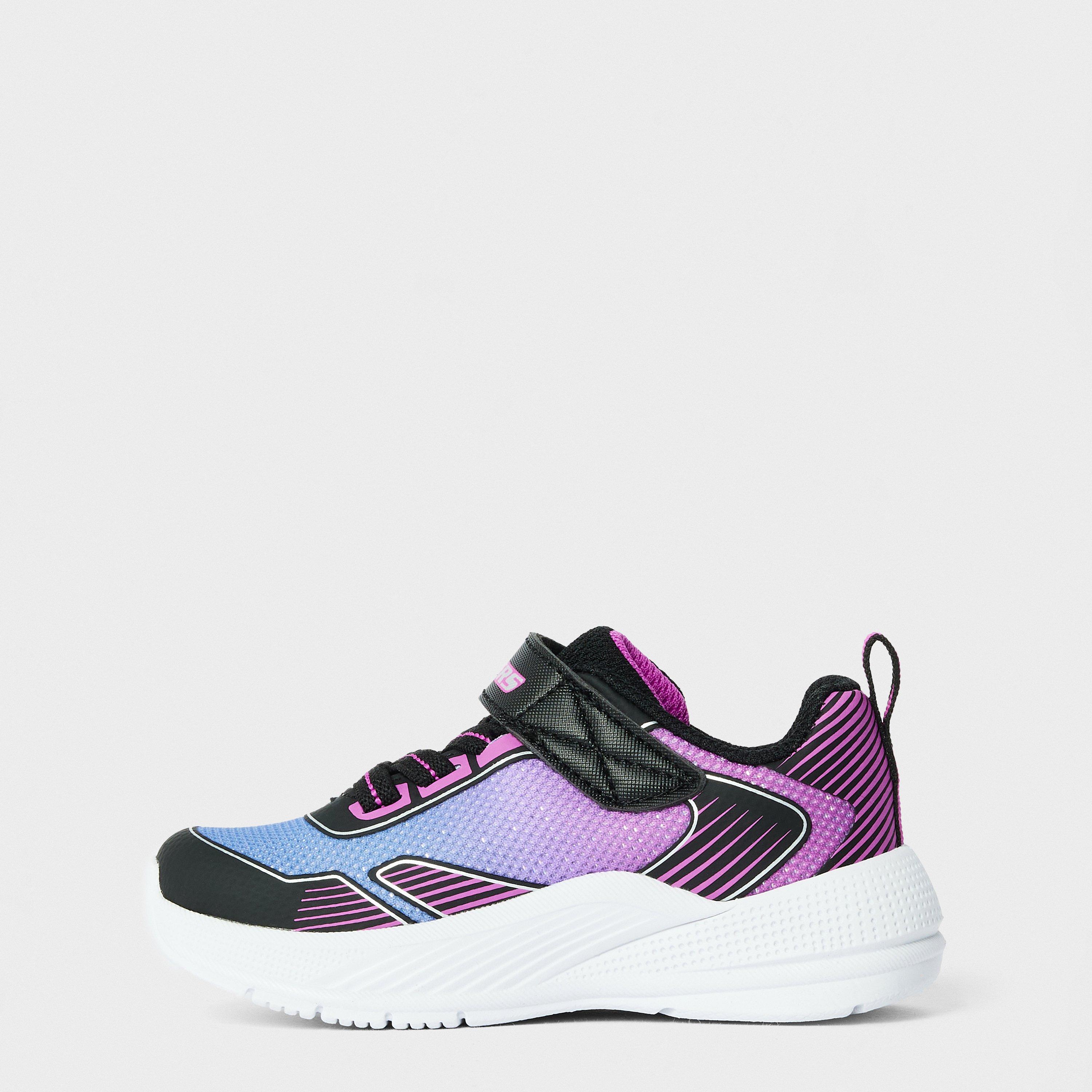 Nero/Rosa - Skechers - Gore And Strap Ombre Sparkle Mesh S Runners Girls - 2