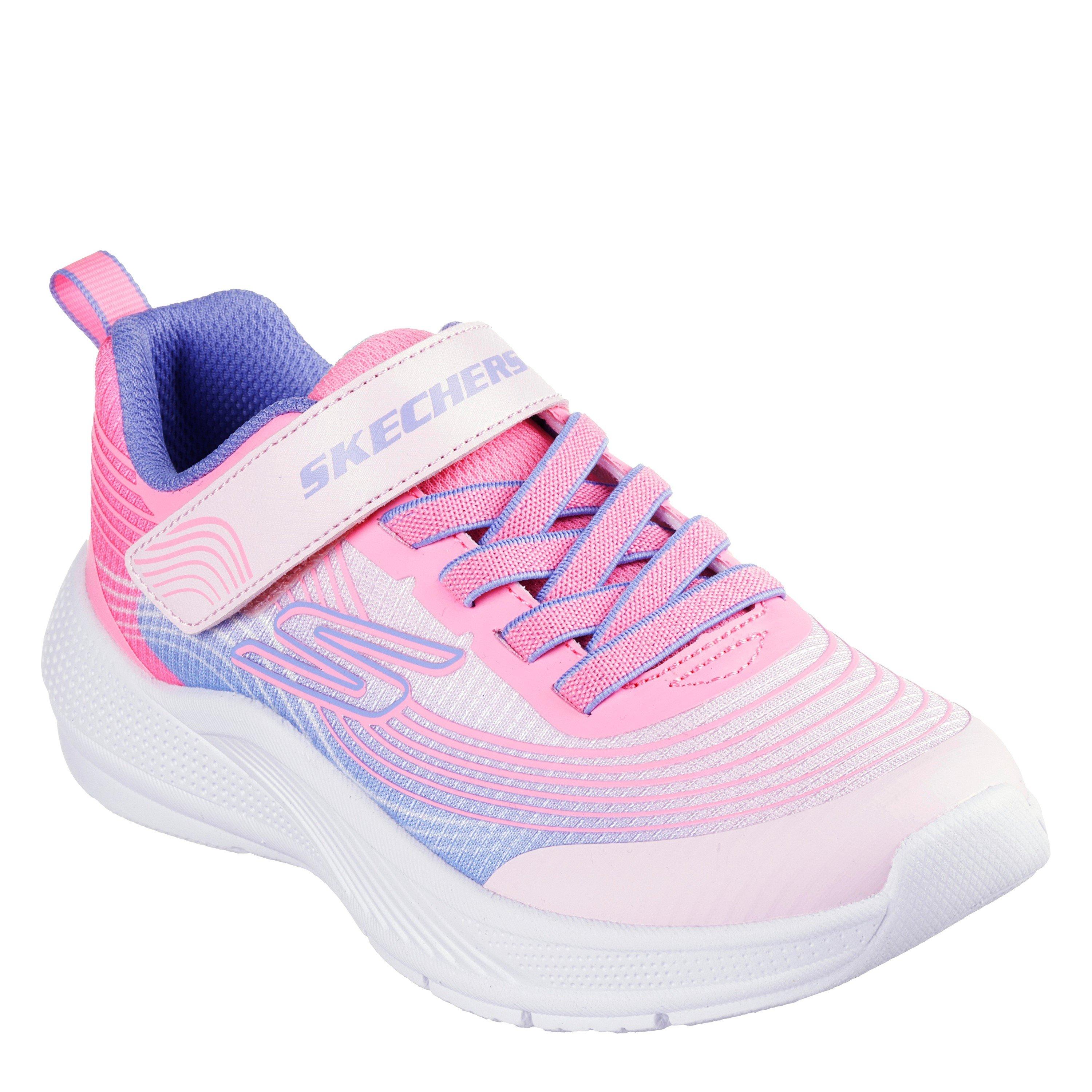 Skechers Kids' Gore And Strap Ombre Sparkle Mesh Microspec Runners