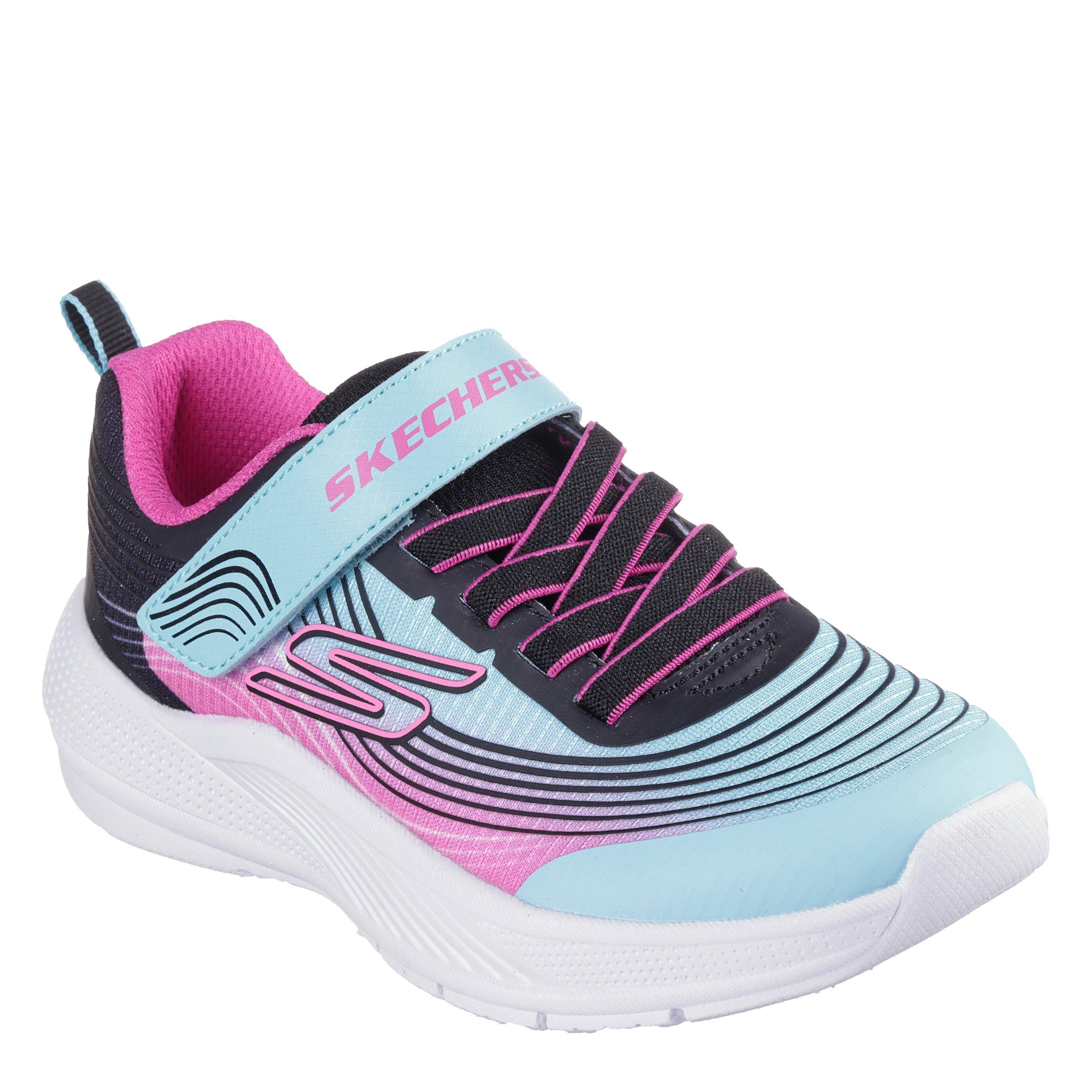 Skechers Gore And Strap Ombre Sparkle Mesh S Runners Girls