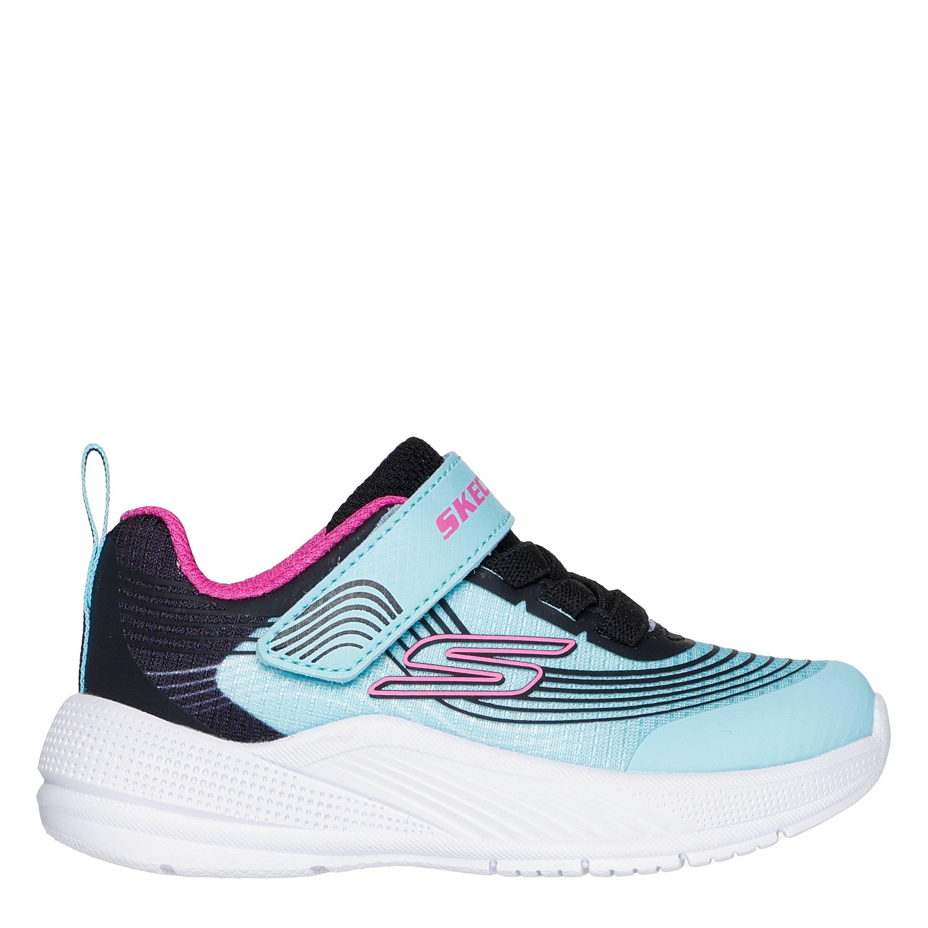 Skechers  Kids' Gore And Strap Ombre Sparkle Mesh Microspec Runners - Navy/ - C7 (24)