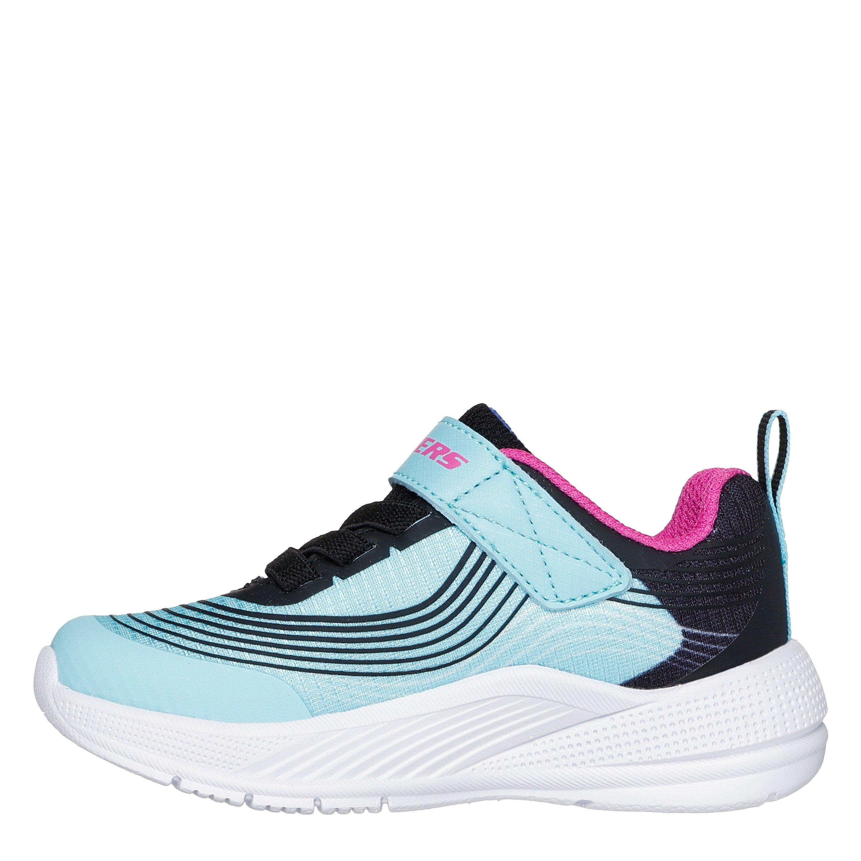 Navy/Multi - Skechers - Kids' Gore And Strap Ombre Sparkle Mesh Microspec Runners - 2