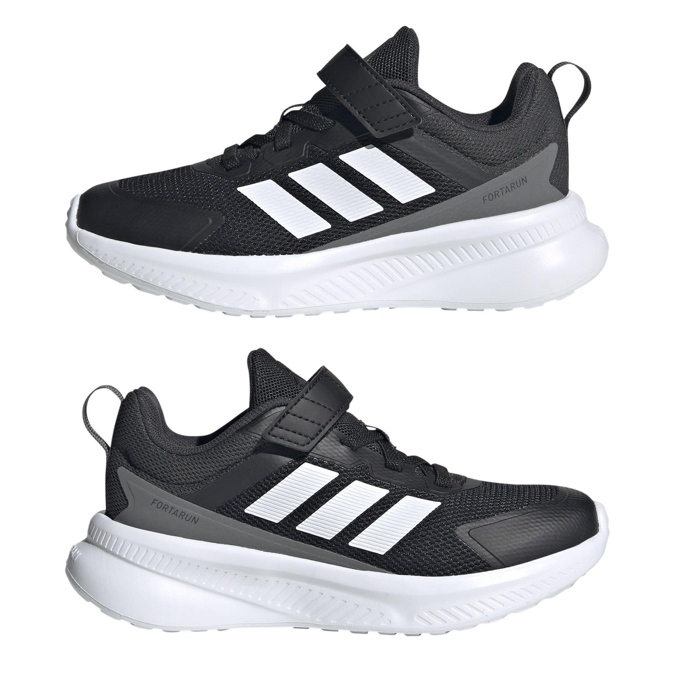 CBlk/Wht/Carbon - adidas - FortaRun 4.0 Childrens Shoes - 9