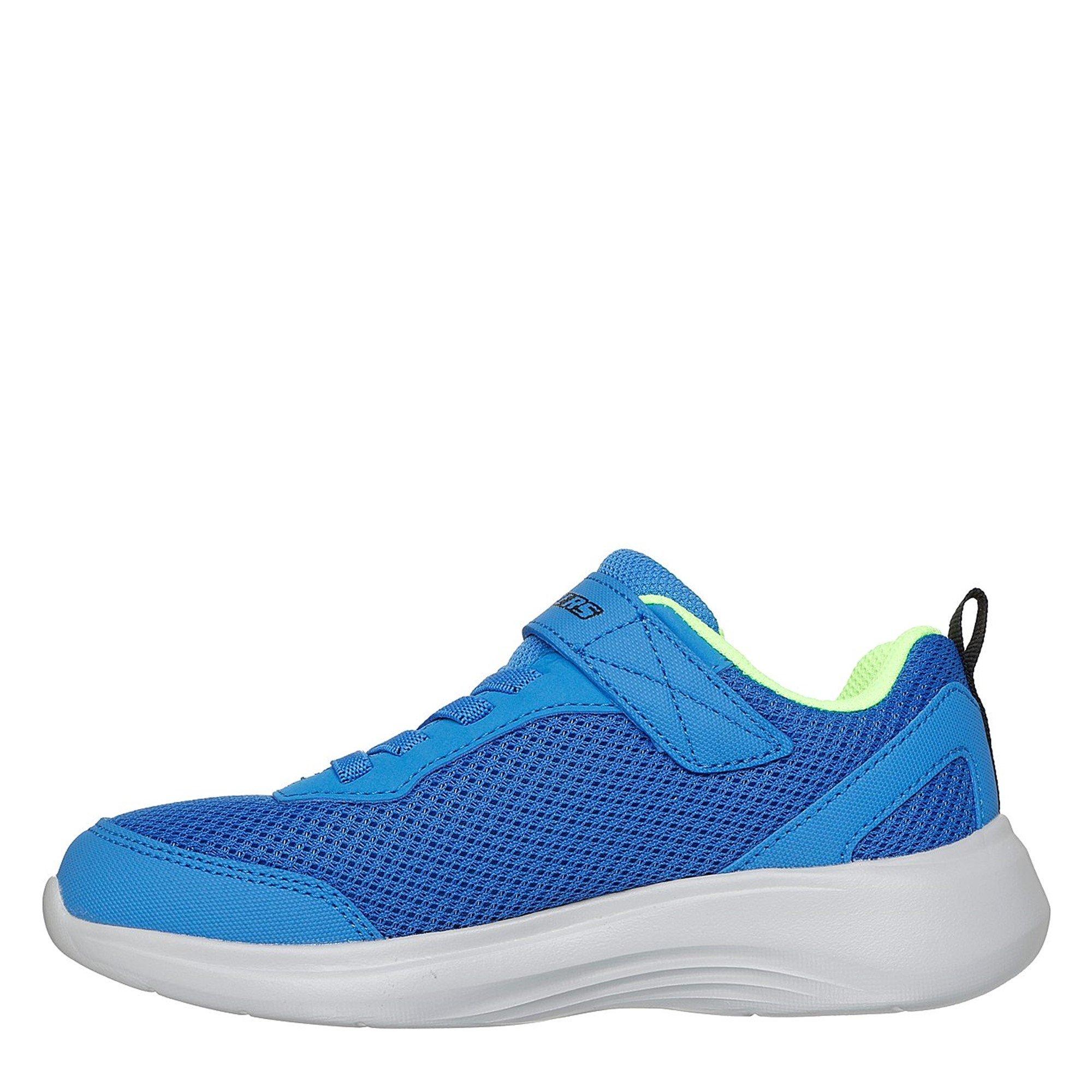 Blue/Lime - Skechers - Lightweight Gore & Strap Sneaker Runners Boys - 2