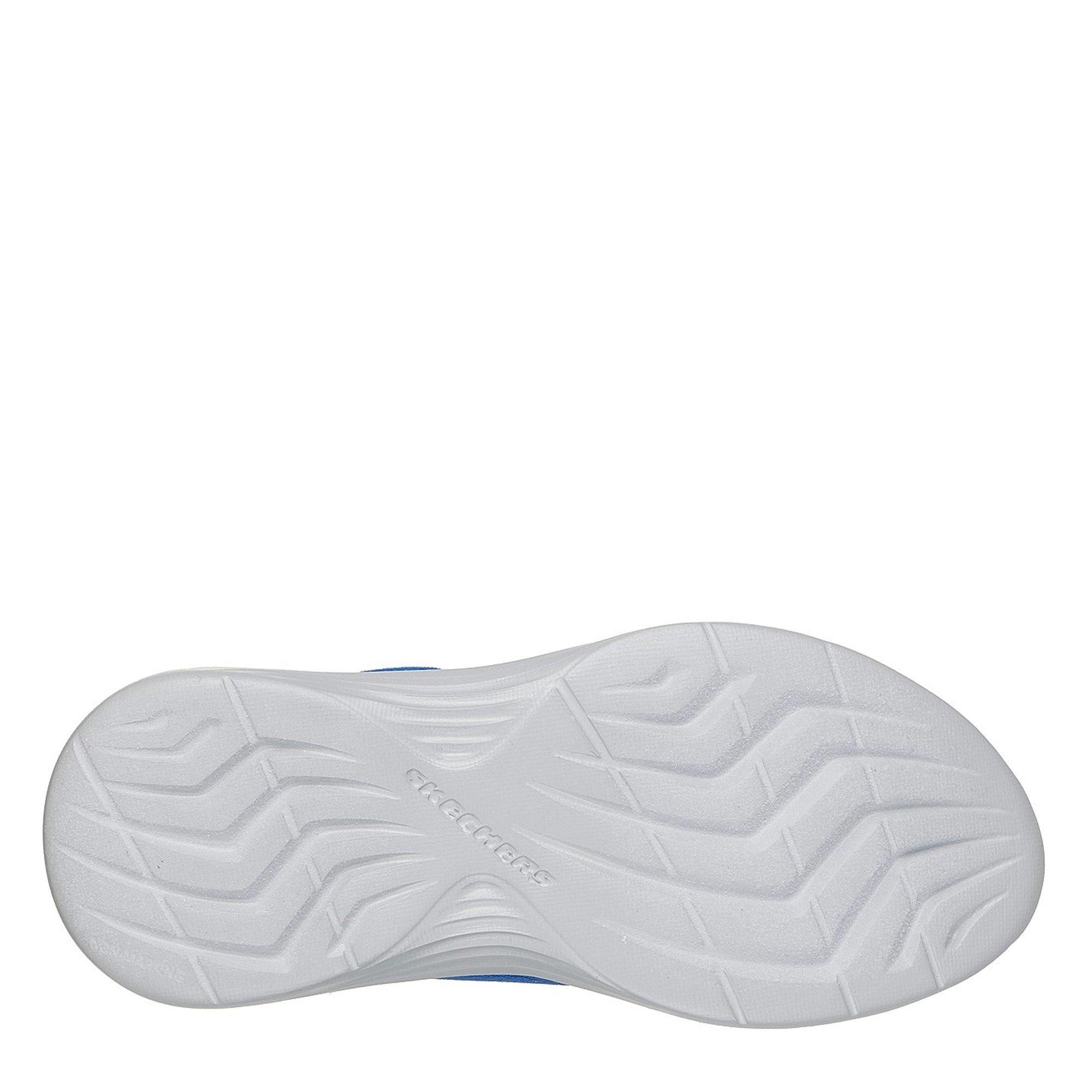 Blue/Lime - Skechers - Lightweight Gore & Strap Sneaker Runners Boys - 4