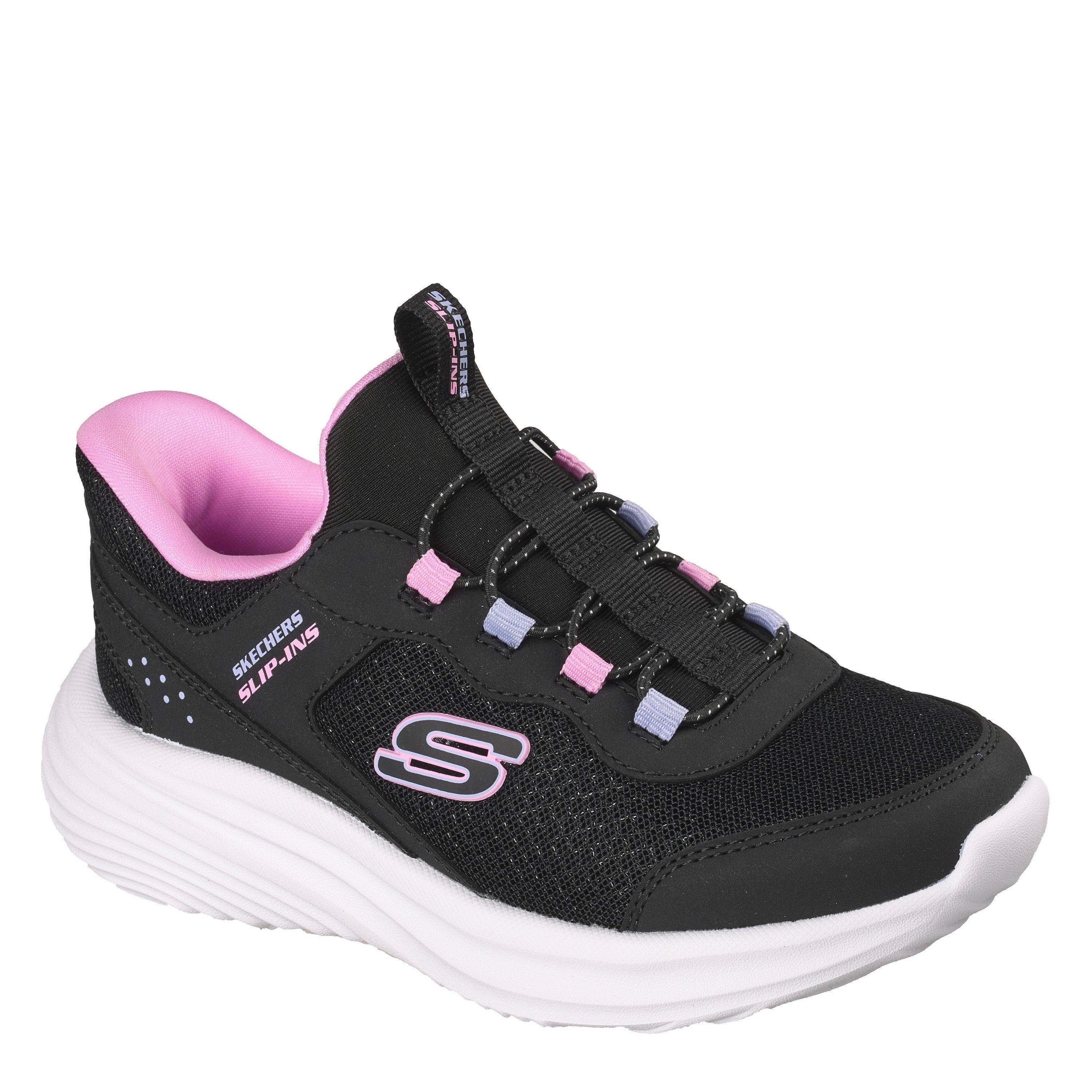 Black/Pink - Skechers - Slip-ins Bounder Shoes Childrens - 3