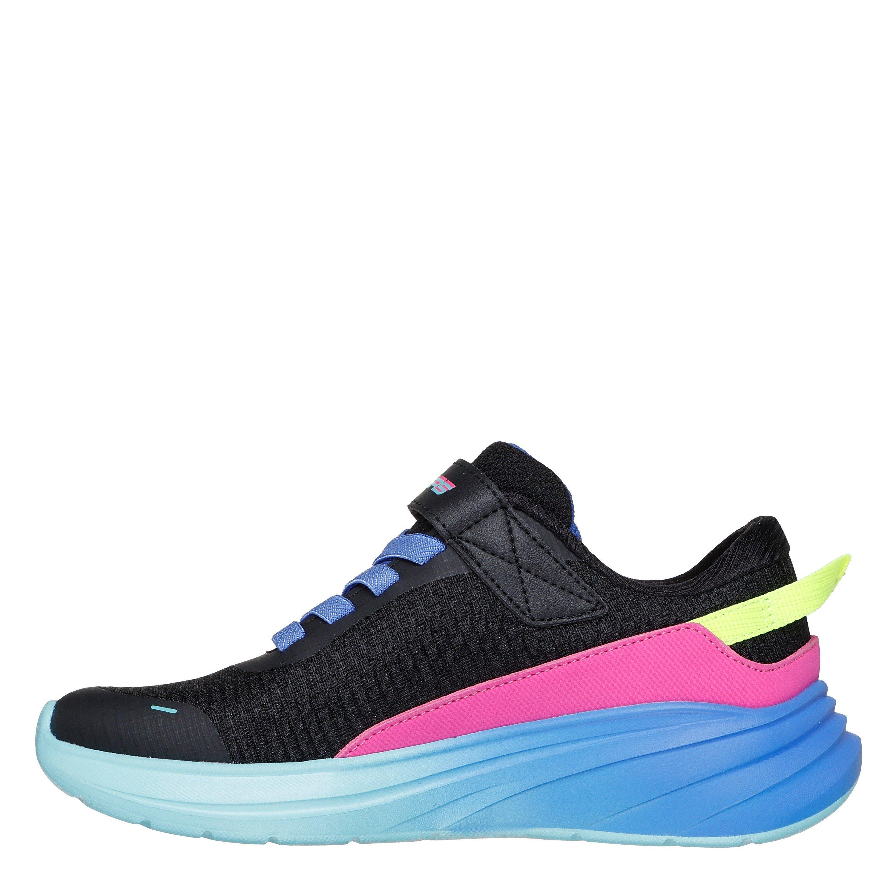 Blue/Pink - Skechers - Gore And Strap Sneaker W Mono Mesh Runners Girls - 2