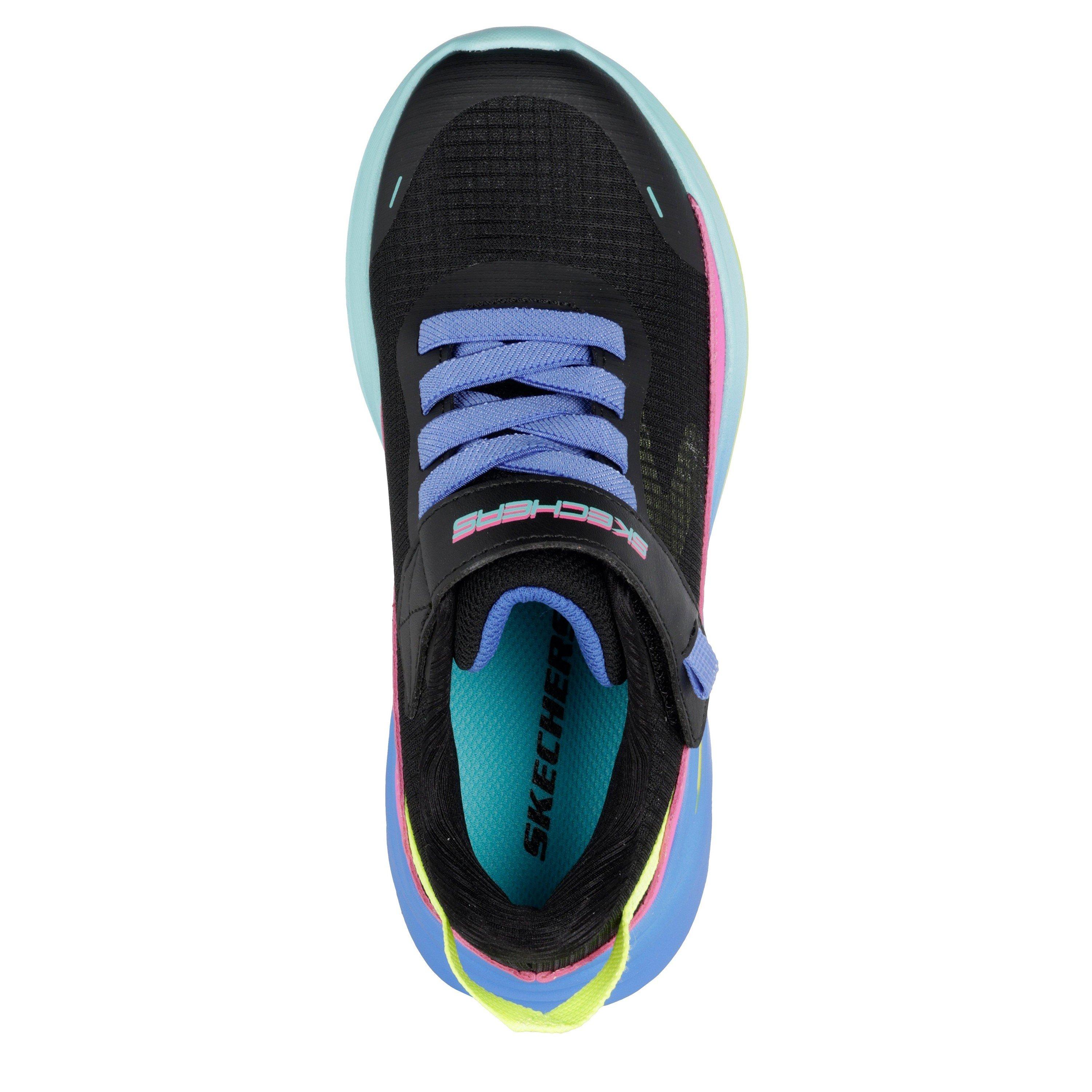 Blue/Pink - Skechers - Gore And Strap Sneaker W Mono Mesh Runners Girls - 4
