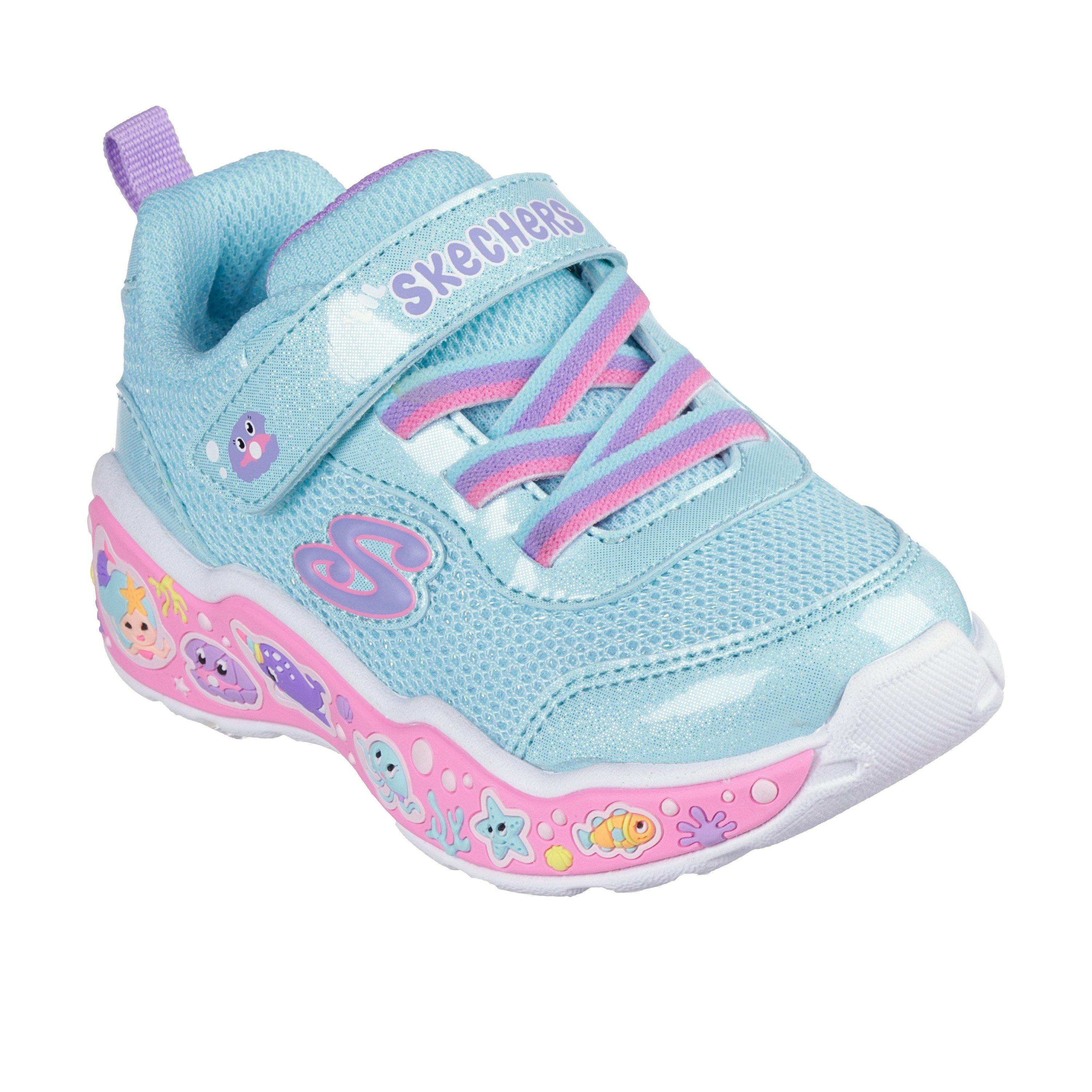 Blauw/Roze - Skechers - Gore &amp; Strap Thematic Wrap Sneaker Runners Girls - 3
