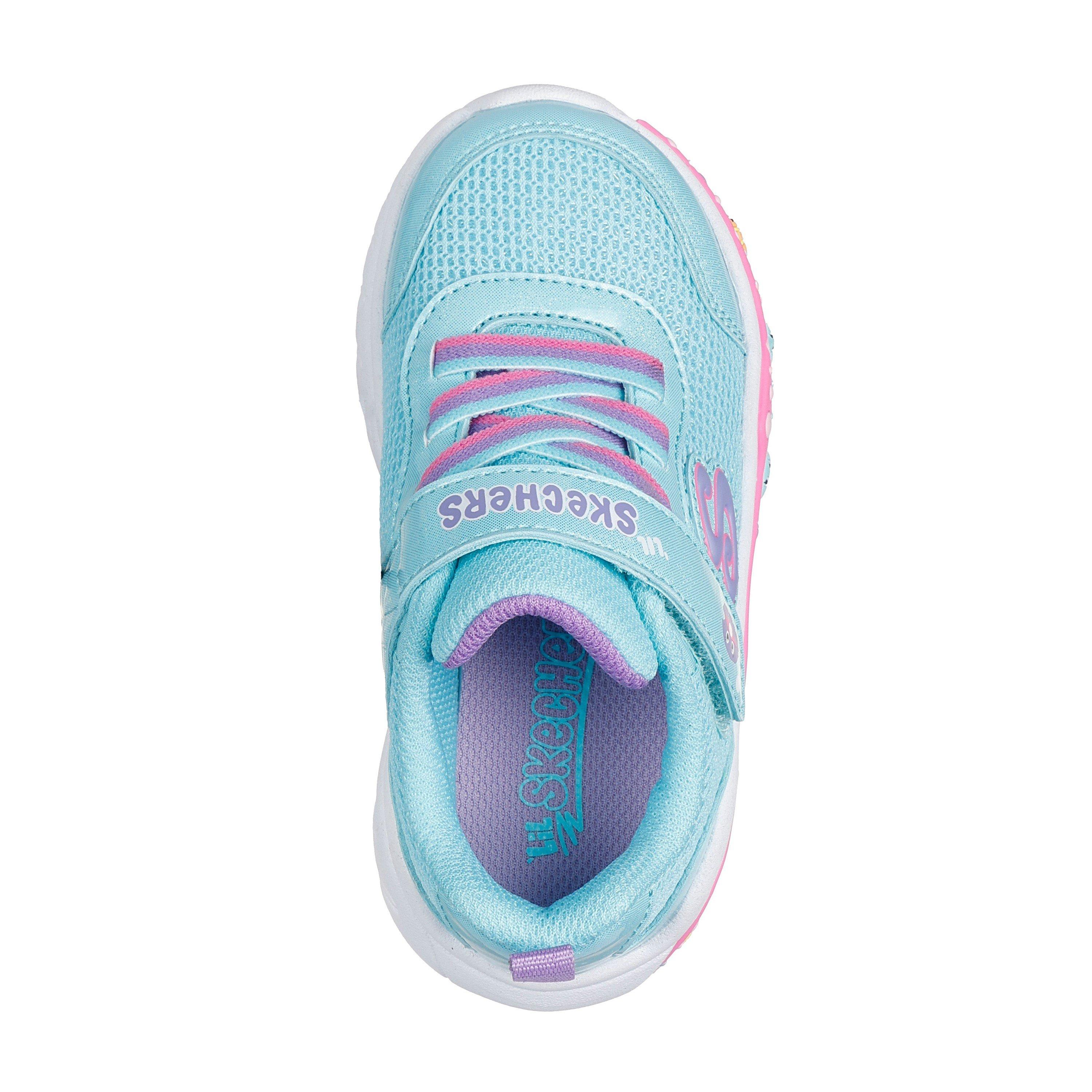 Blauw/Roze - Skechers - Gore &amp; Strap Thematic Wrap Sneaker Runners Girls - 5