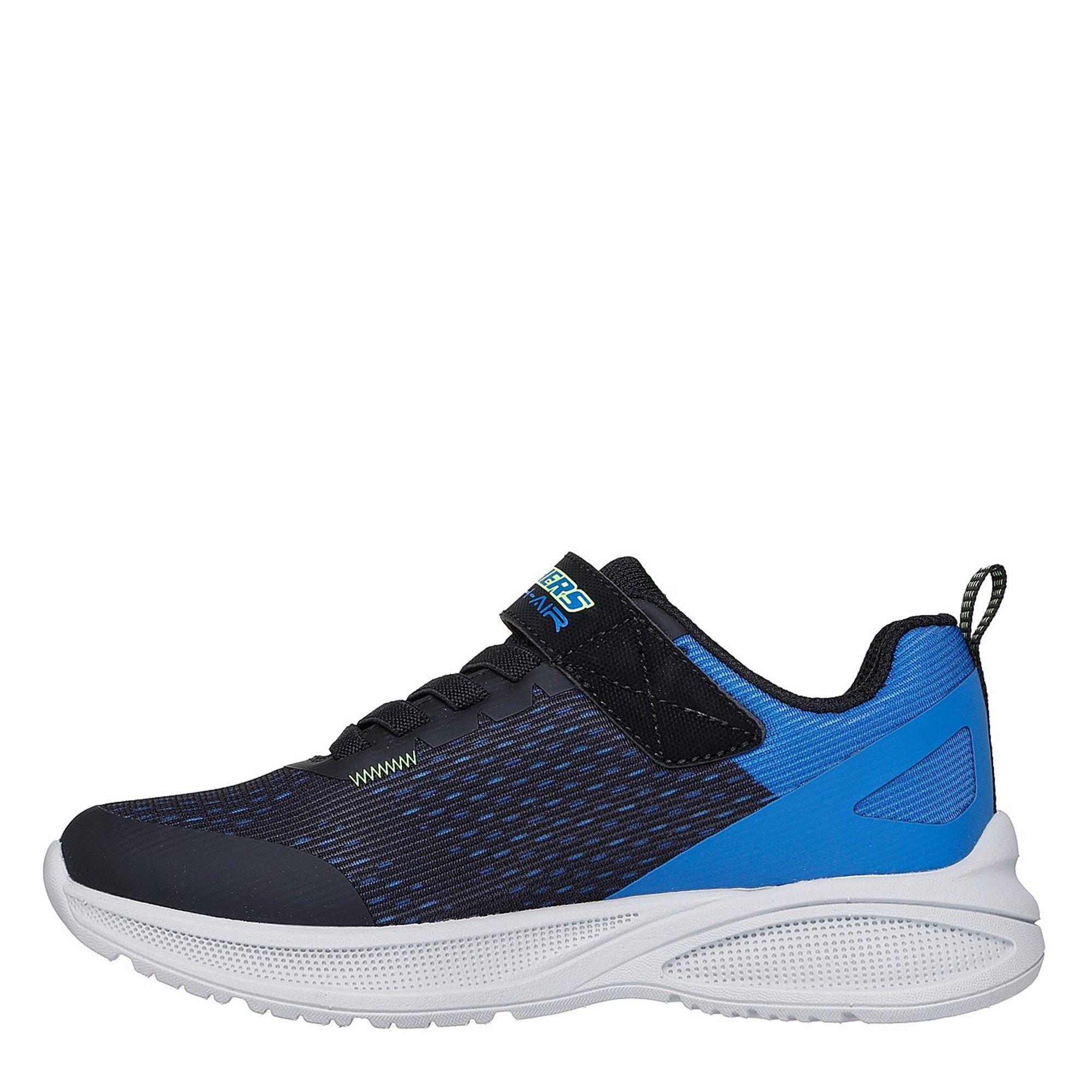 Navy/Lime - Skechers - Lightweight Gore & Strap Sneaker W Runners Boys - 2