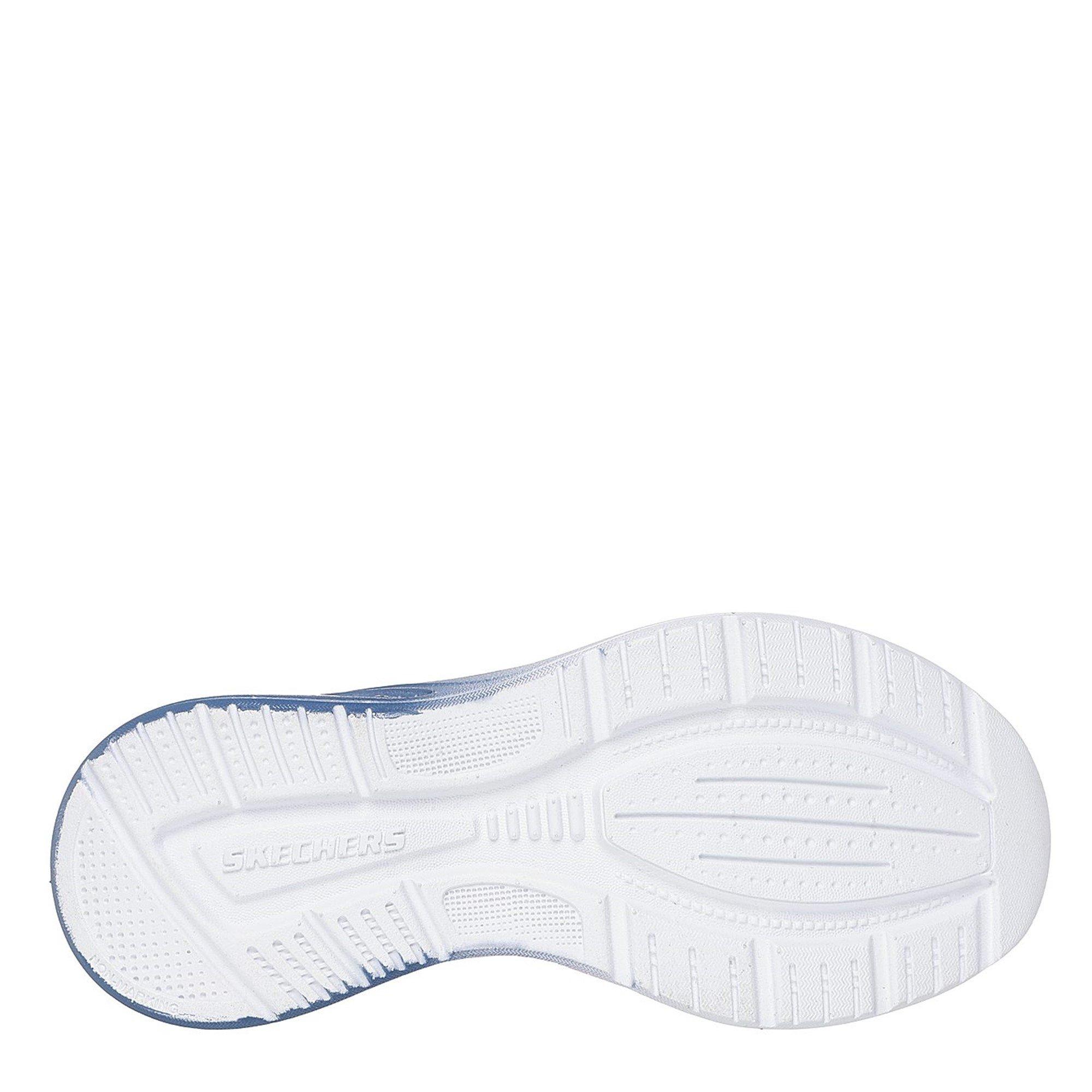 Pink/Blue - Skechers - Bungee And Strap Mesh Sneaker W Mid Runners Girls - 4