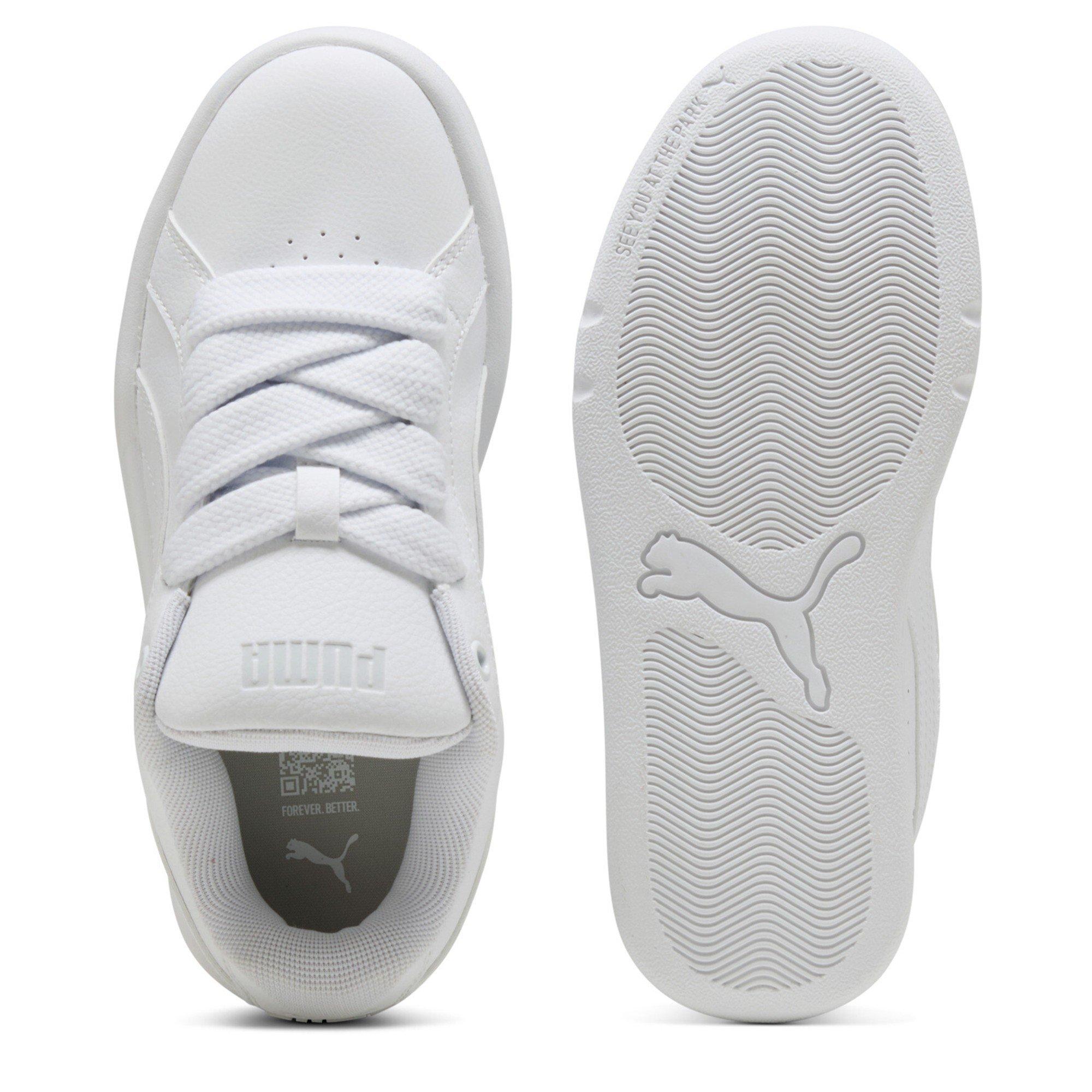 Wht-Wht-FthrGry - Puma - Unisex Kids' Park Lifestyle Easy Low-Top Trainers - 3