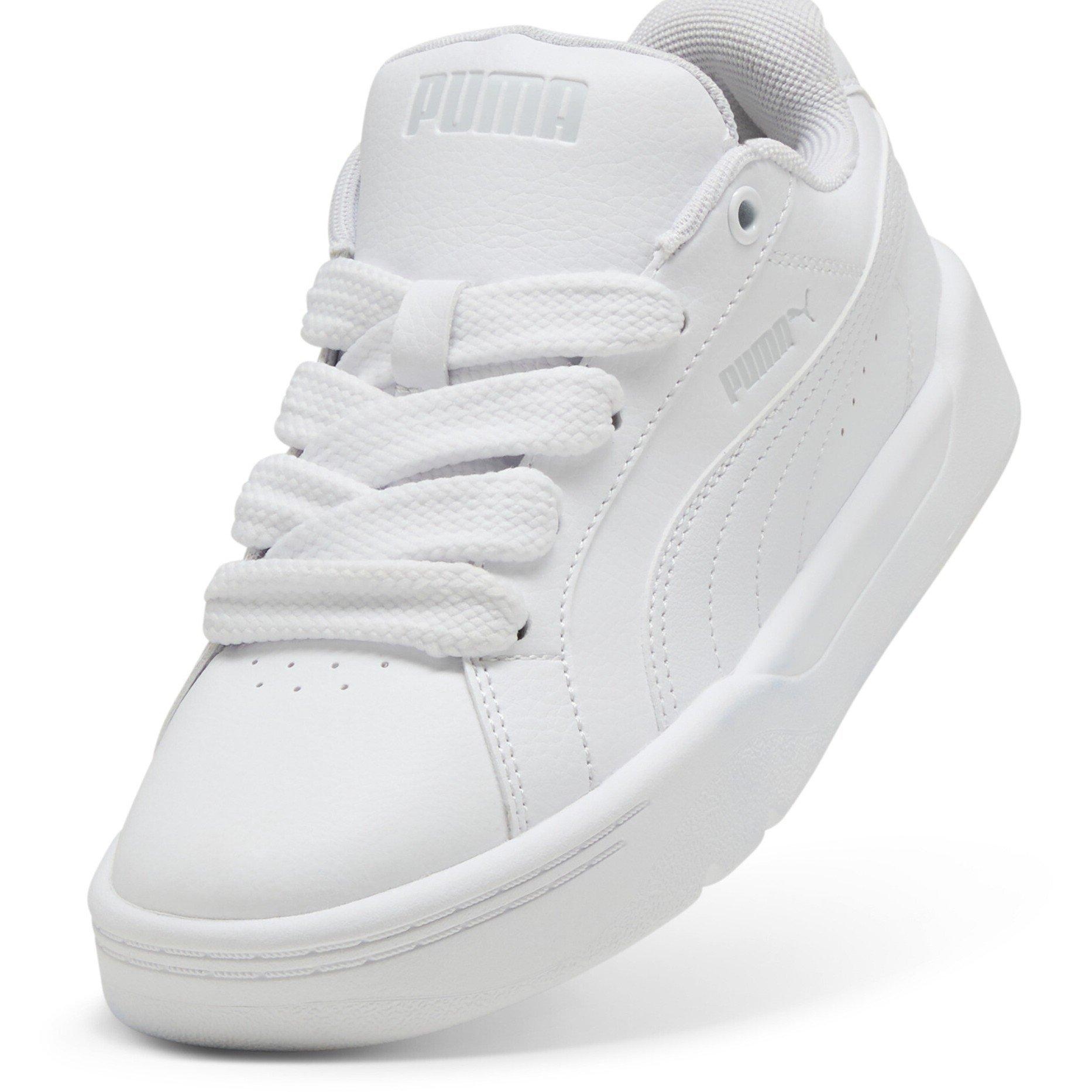 Wht-Wht-FthrGry - Puma - Unisex Kids' Park Lifestyle Easy Low-Top Trainers - 6