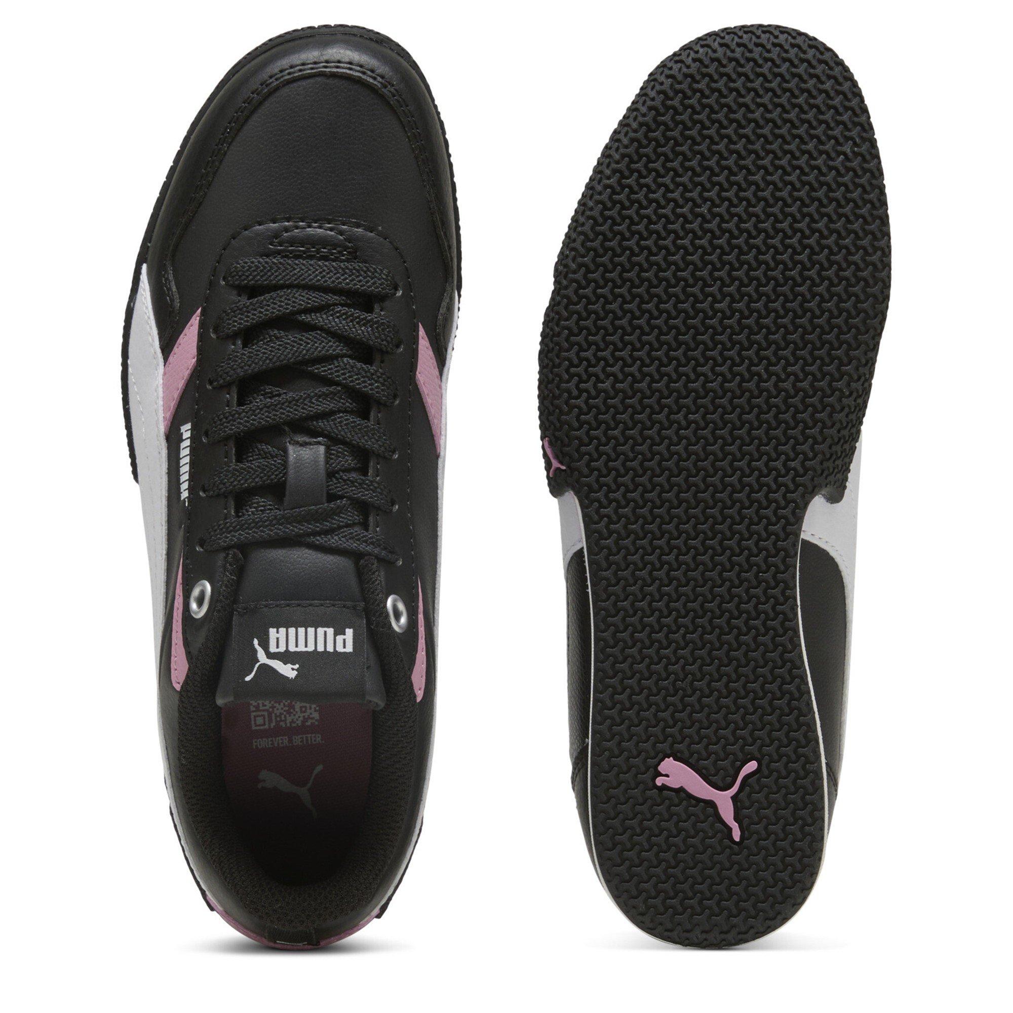 Blk-Wht-PosdPnk - Puma - Kids' Bella Donna Sl Low-Top Trainers - 3
