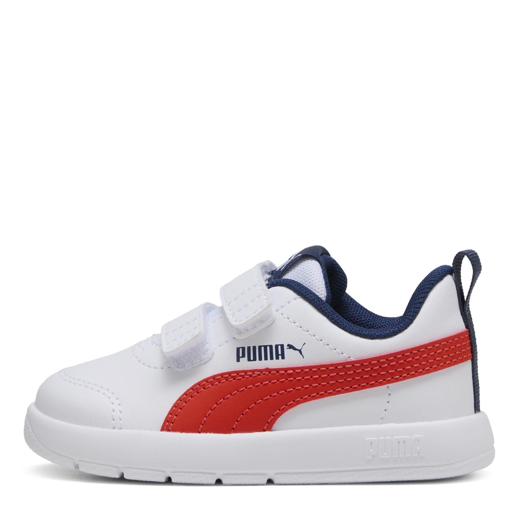 White-Red-Blue - Puma - Courtflex V3 Infants Sneakers - 2