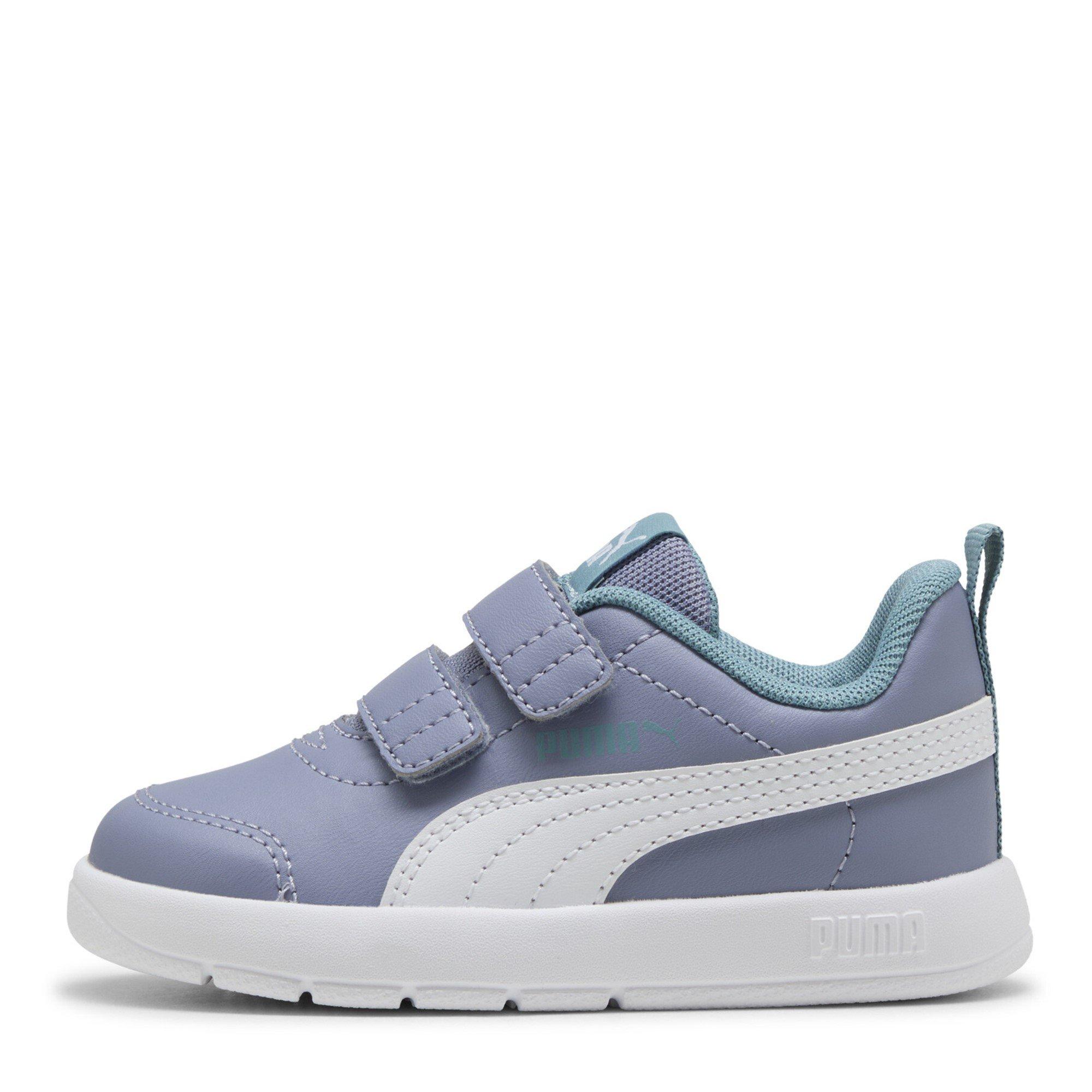 Gray/White/Blue - Puma - Courtflex V3 Infants Sneakers - 2