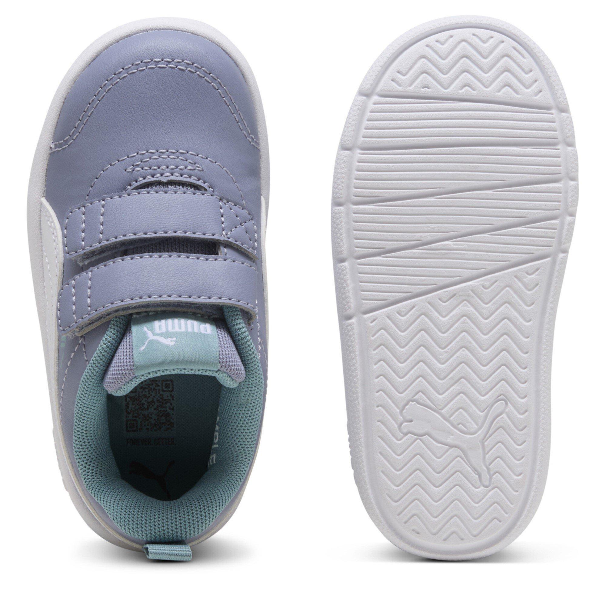 Gray/White/Blue - Puma - Courtflex V3 Infants Sneakers - 3