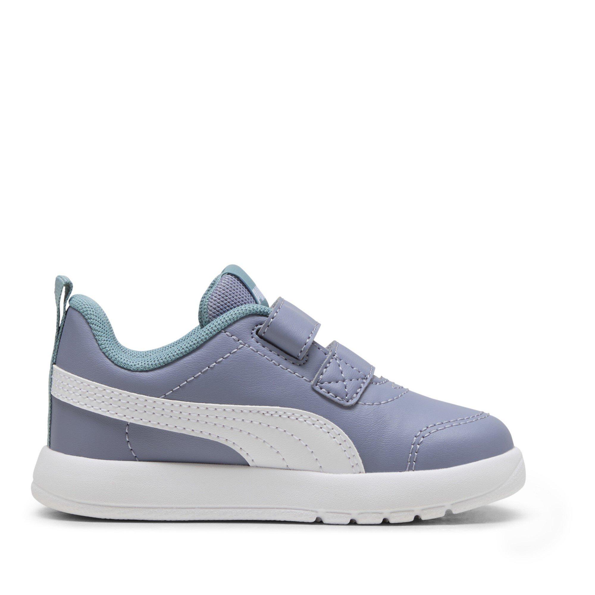 Gray/White/Blue - Puma - Courtflex V3 Infants Sneakers - 4