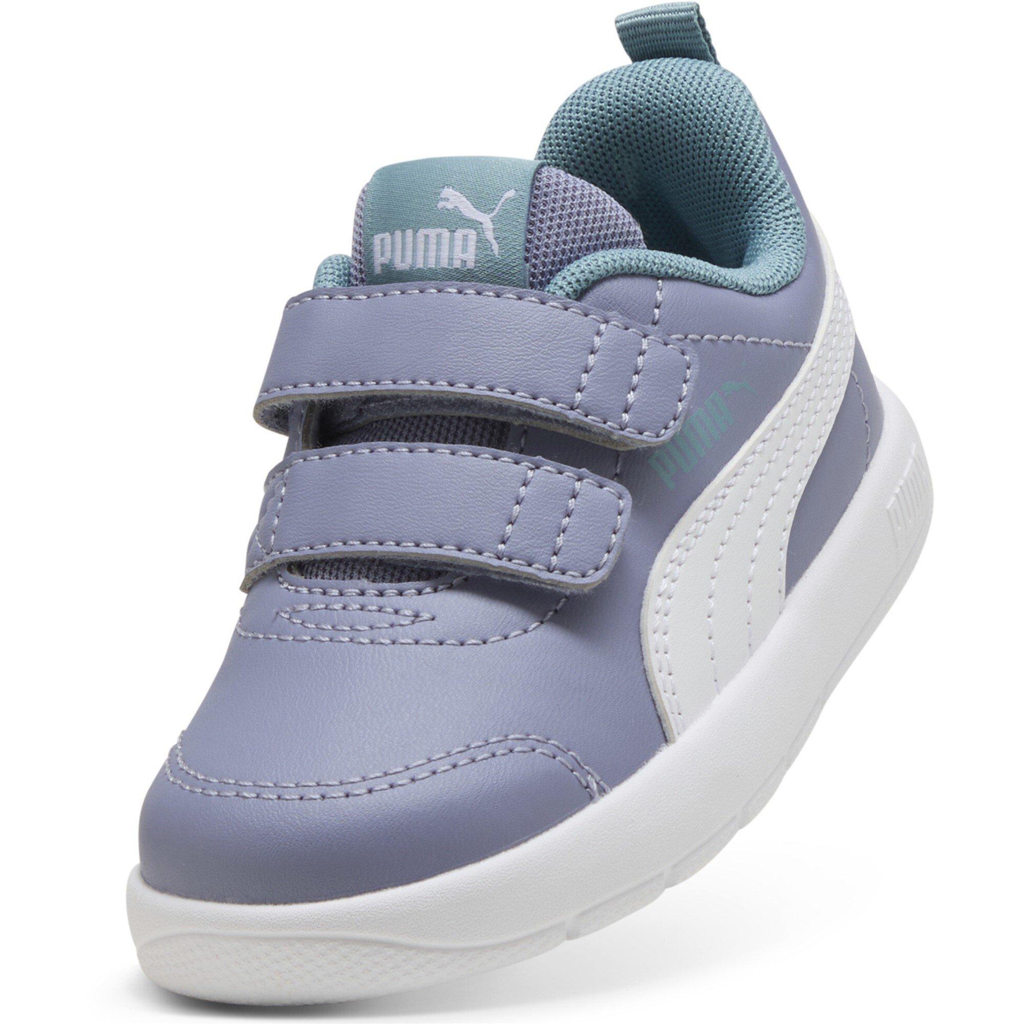 Gray/White/Blue - Puma - Courtflex V3 Infants Sneakers - 6