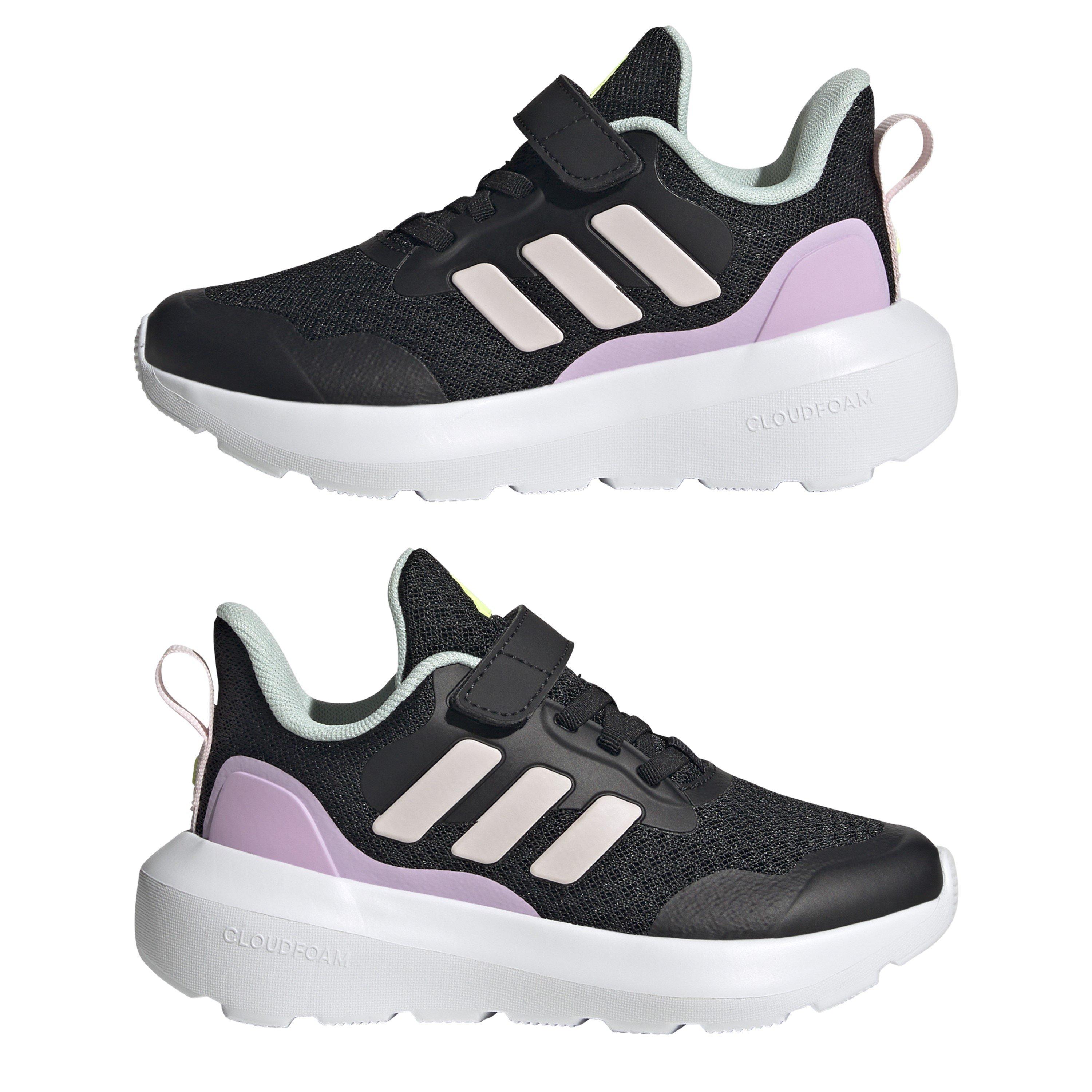 Blk/Pink/Lilac - adidas - Fortarun Breathable Mesh Hook-and-Loop Runners - 9