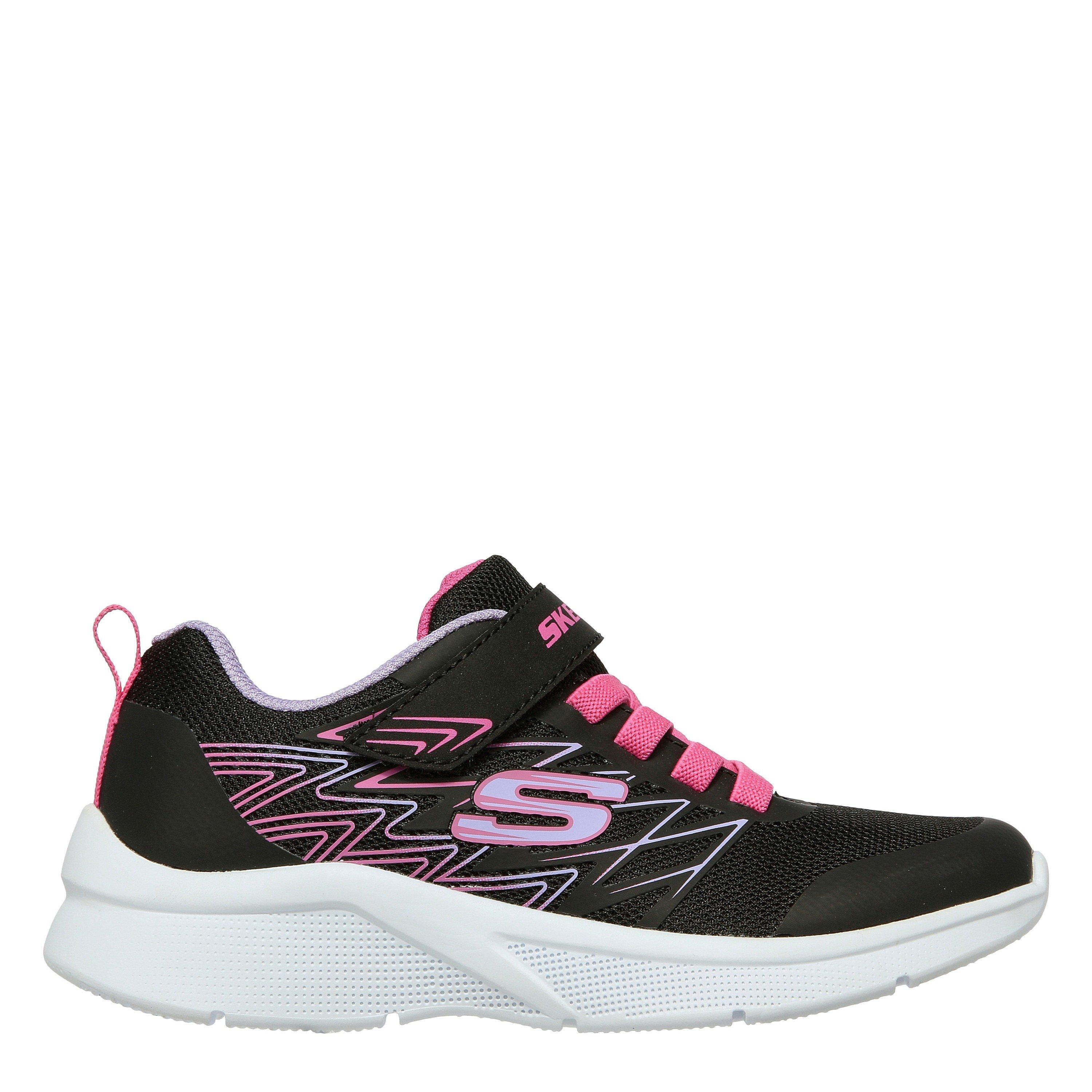 Skechers Girls Microspec Runners Child - Black/Pink - 2 (35)